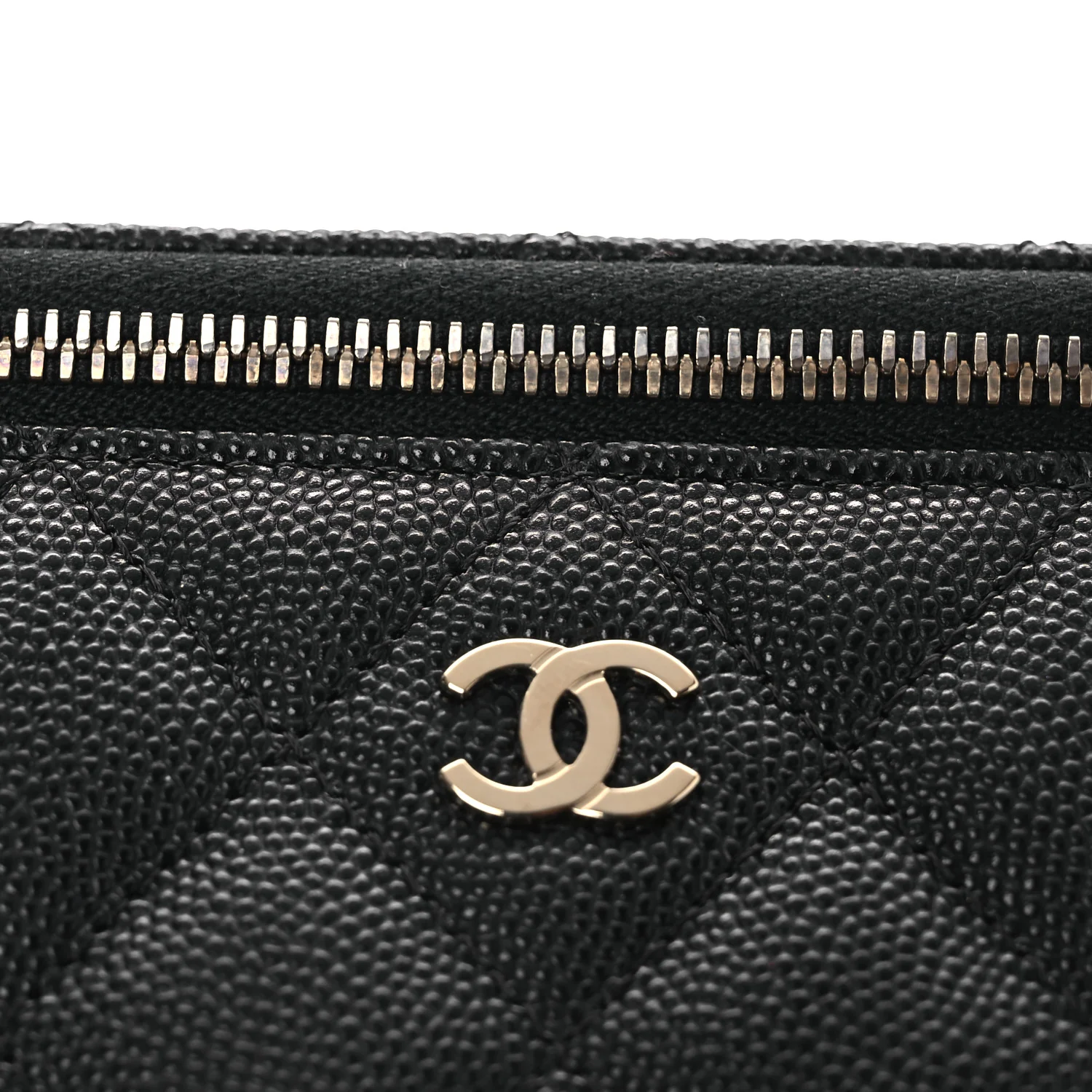 Caviar Quilted Small Vanity Case With Chain Black - Image 12