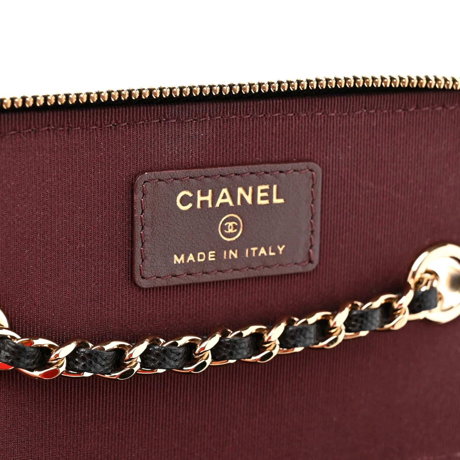 Caviar Quilted Small Vanity Case With Chain Black - Image 6