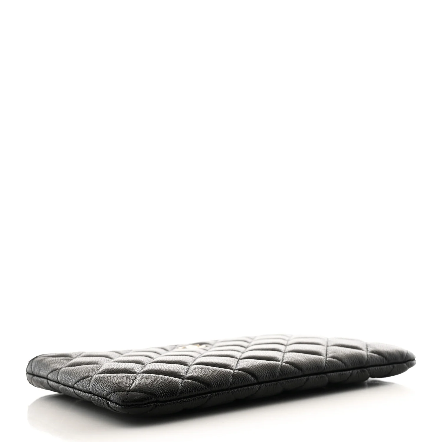 Caviar Quilted Small Zipped Pouch Black - Image 4