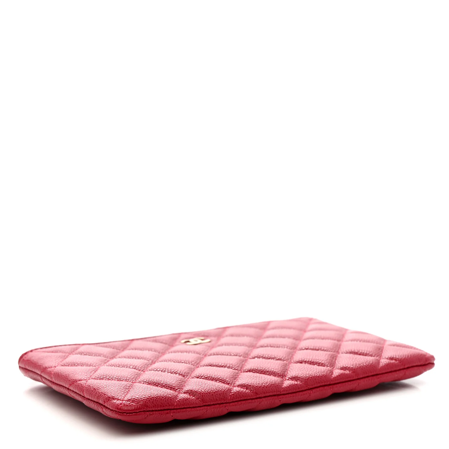 Caviar Quilted Small Zipped Pouch Pink - Image 4