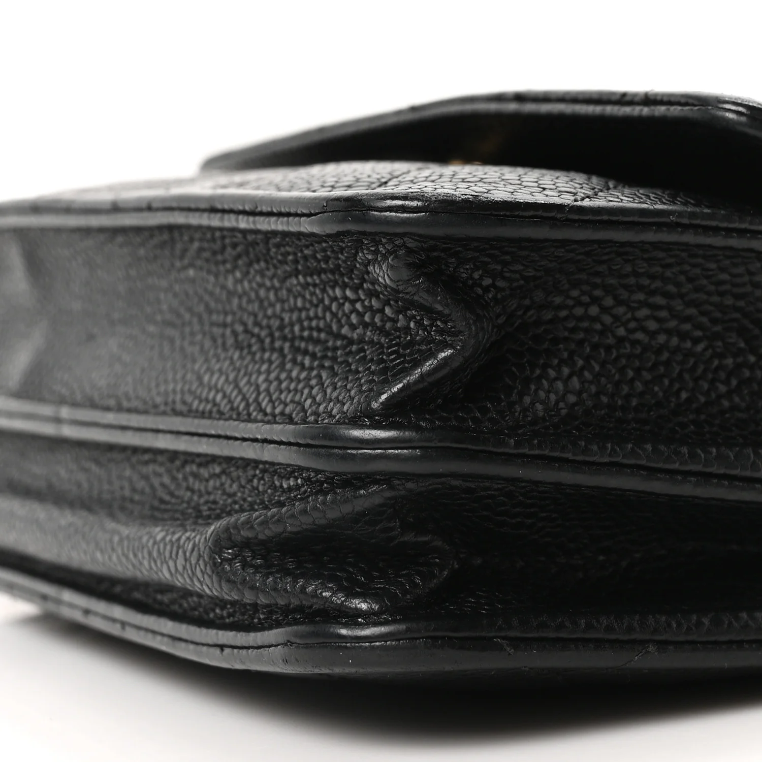 Caviar Quilted Square Wallet On Chain WOC Black - Image 11