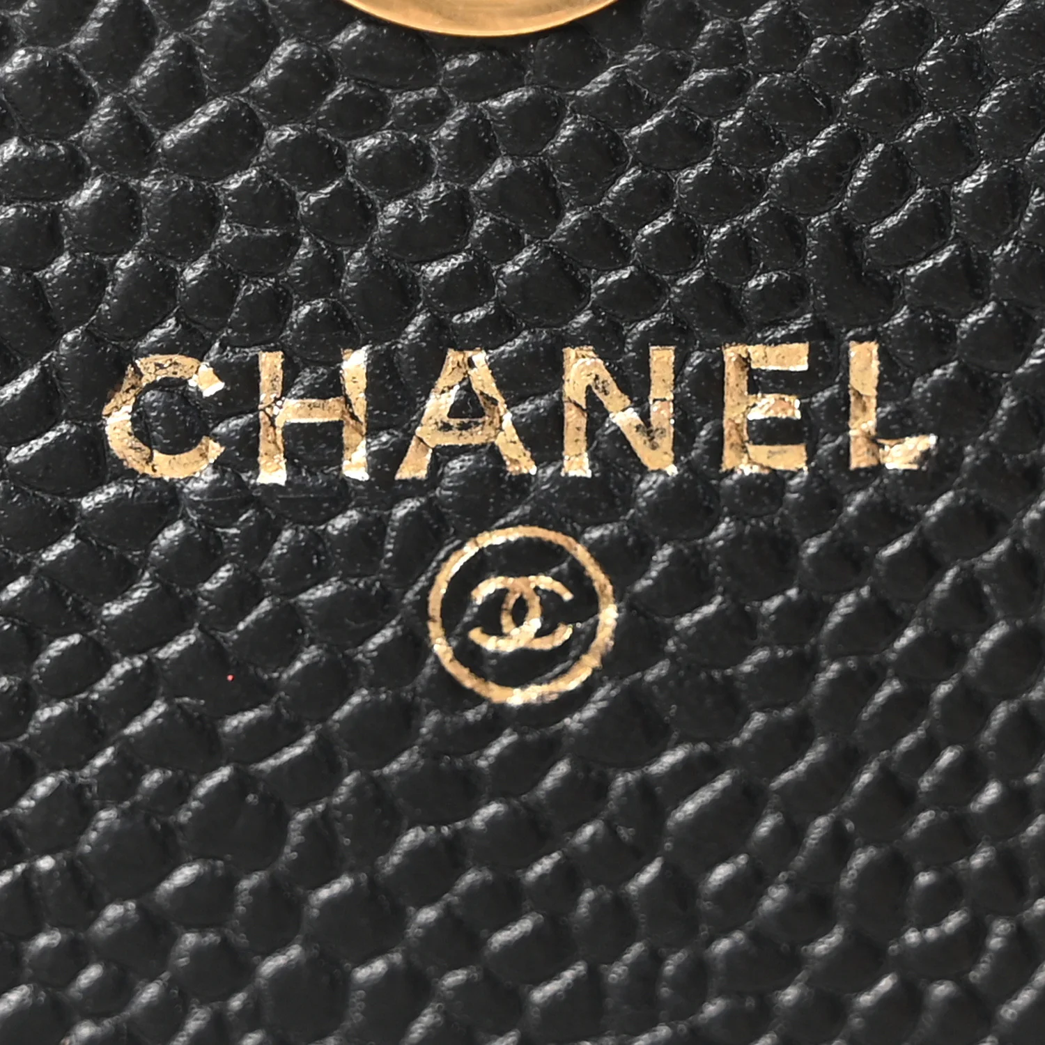 Caviar Quilted Square Wallet On Chain WOC Black - Image 6