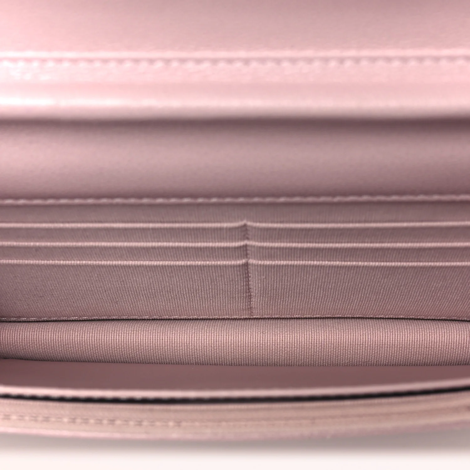 Caviar Quilted Studded CC Wallet on Chain WOC Light Pink - Image 5