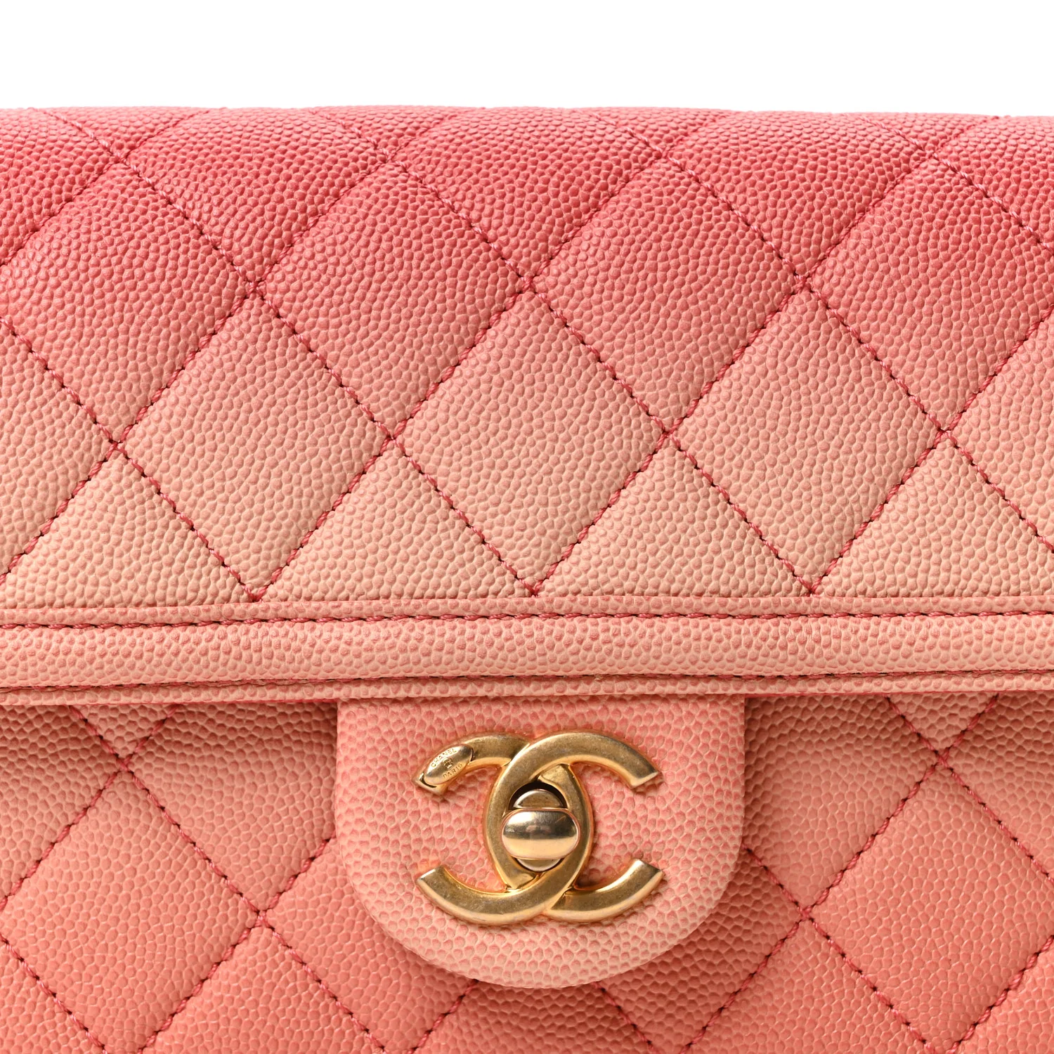 Caviar Quilted Sunset On The Sea Waist Bag Coral - Image 15