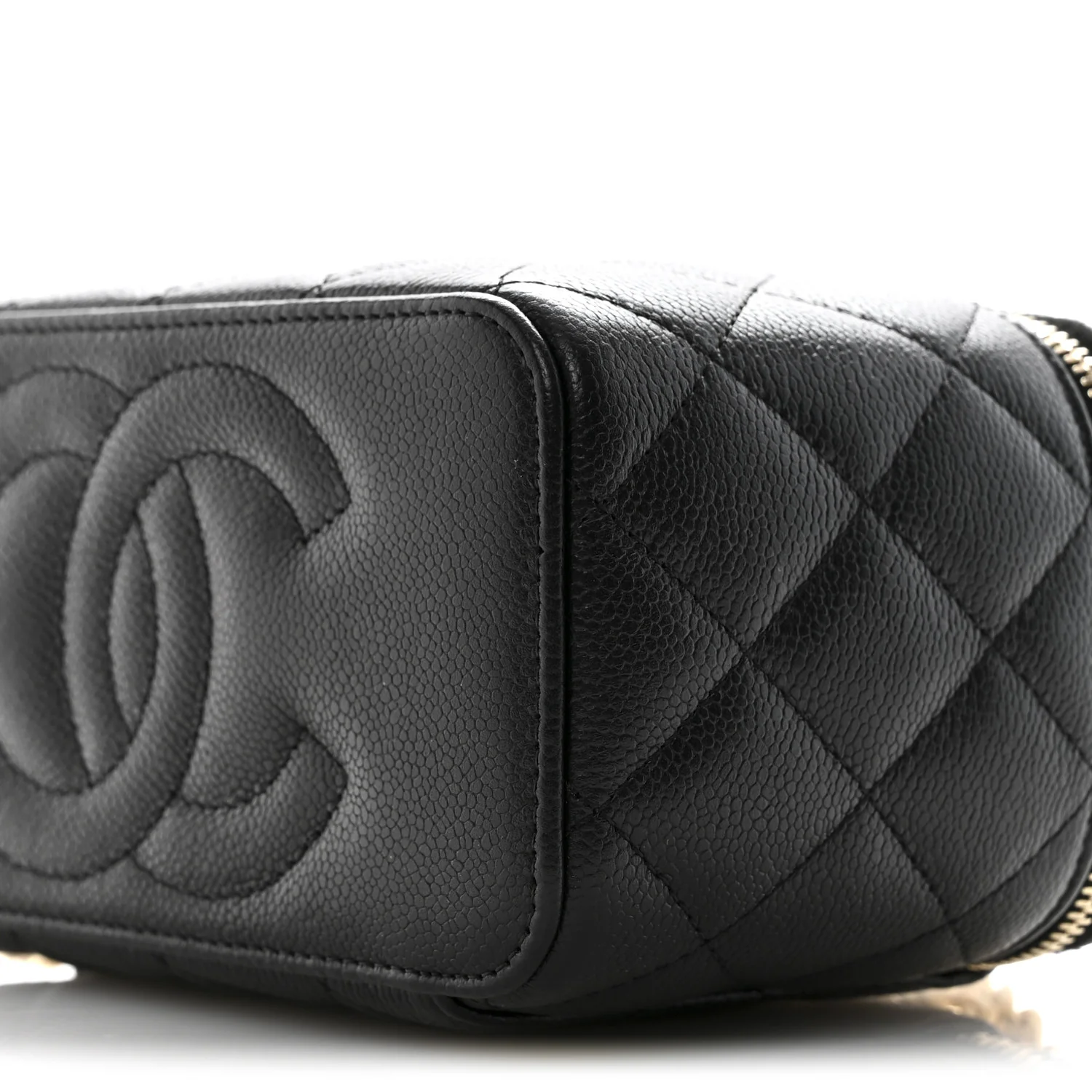 Caviar Quilted Sweetheart Vanity Case Black - Image 10