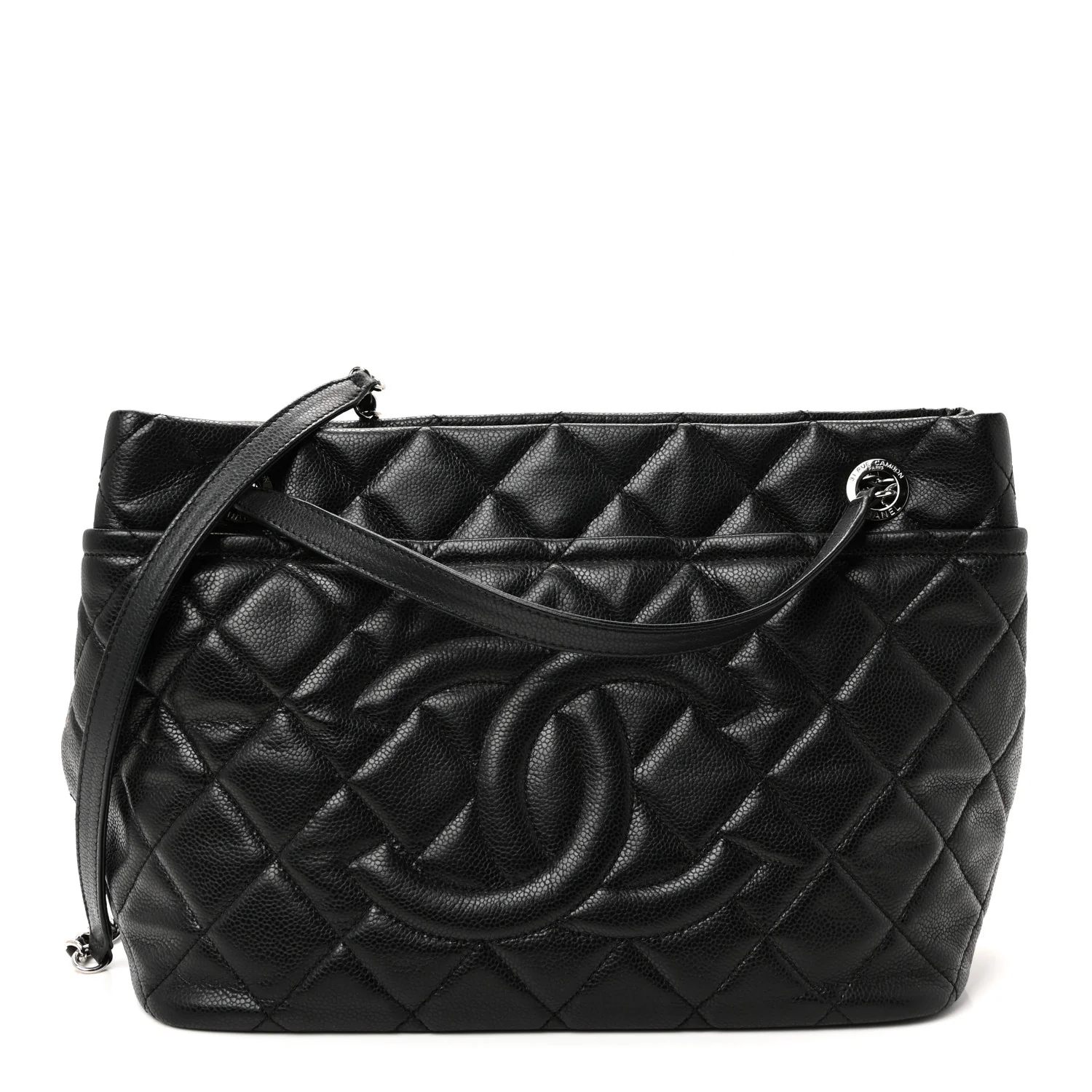 Caviar Quilted Timeless CC Soft Tote Black