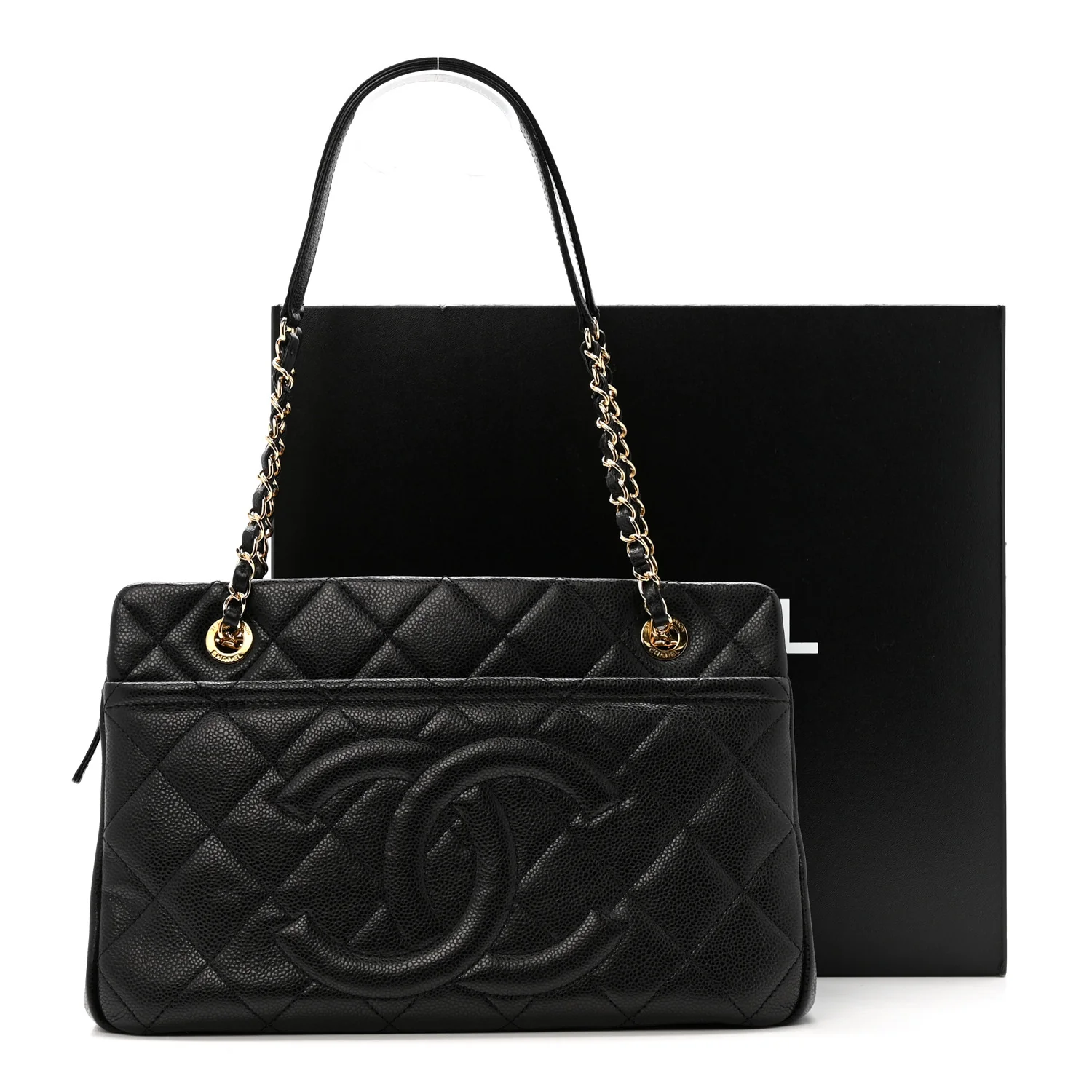 Caviar Quilted Timeless CC Soft Tote Black - Image 14