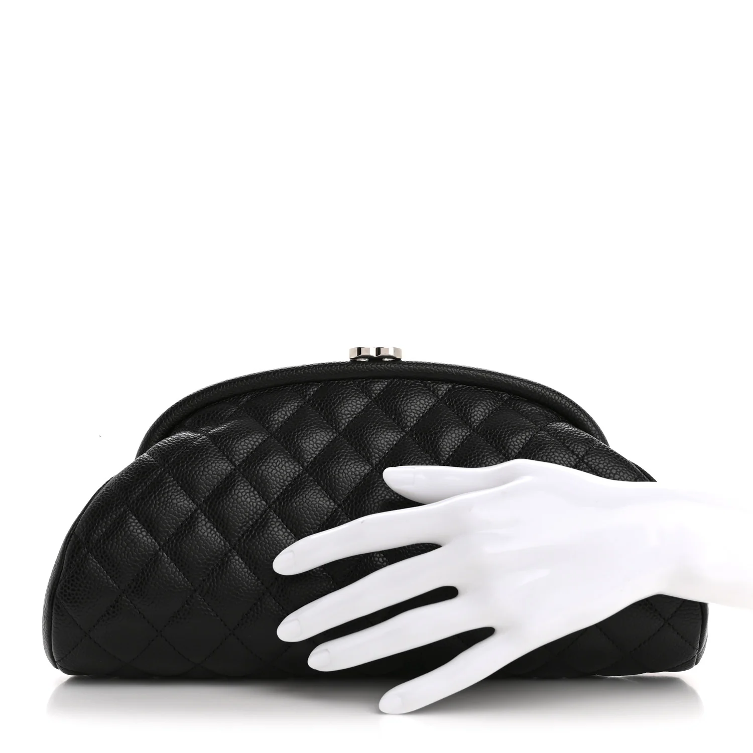 Caviar Quilted Timeless Clutch Black - Image 2