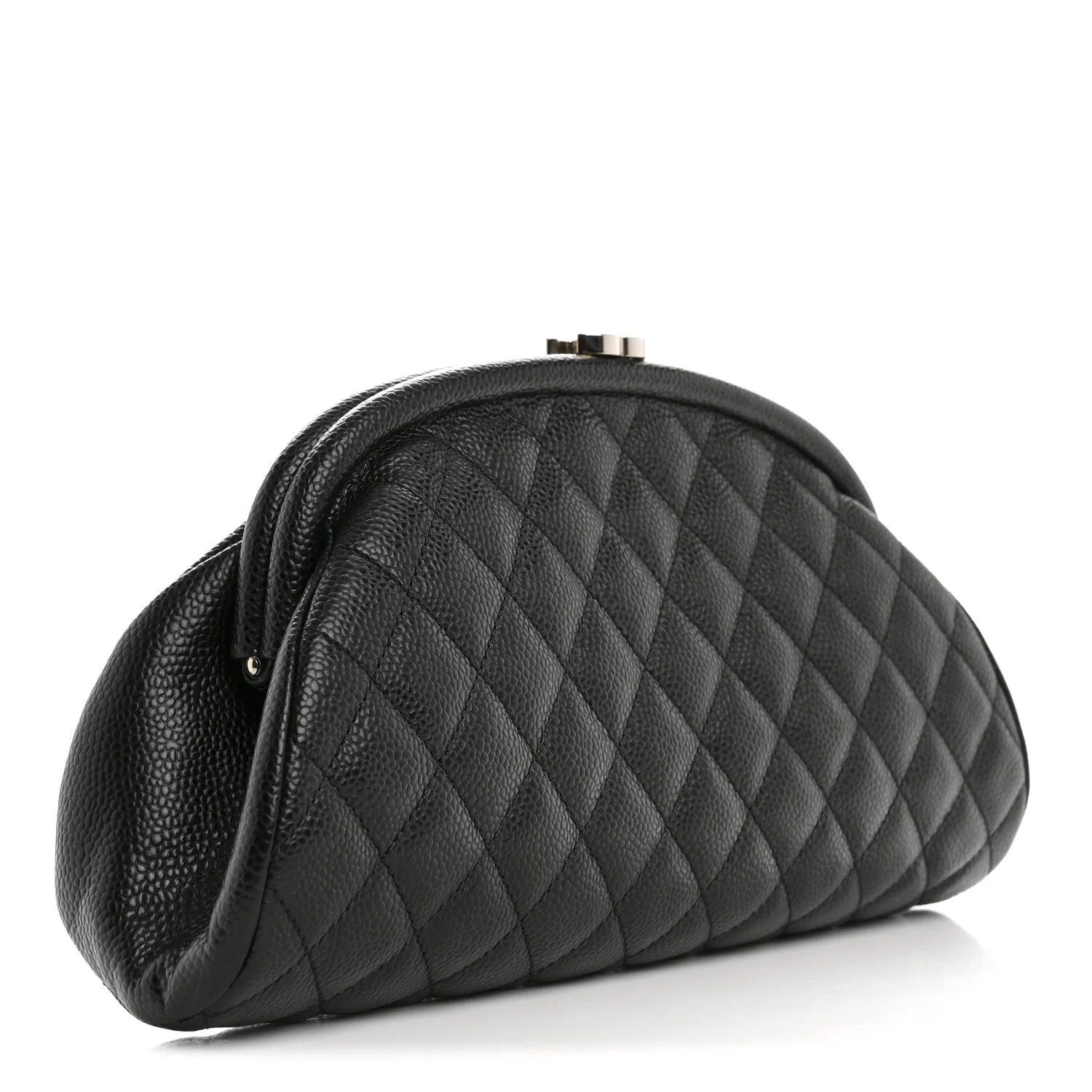 Caviar Quilted Timeless Clutch Black - Image 3