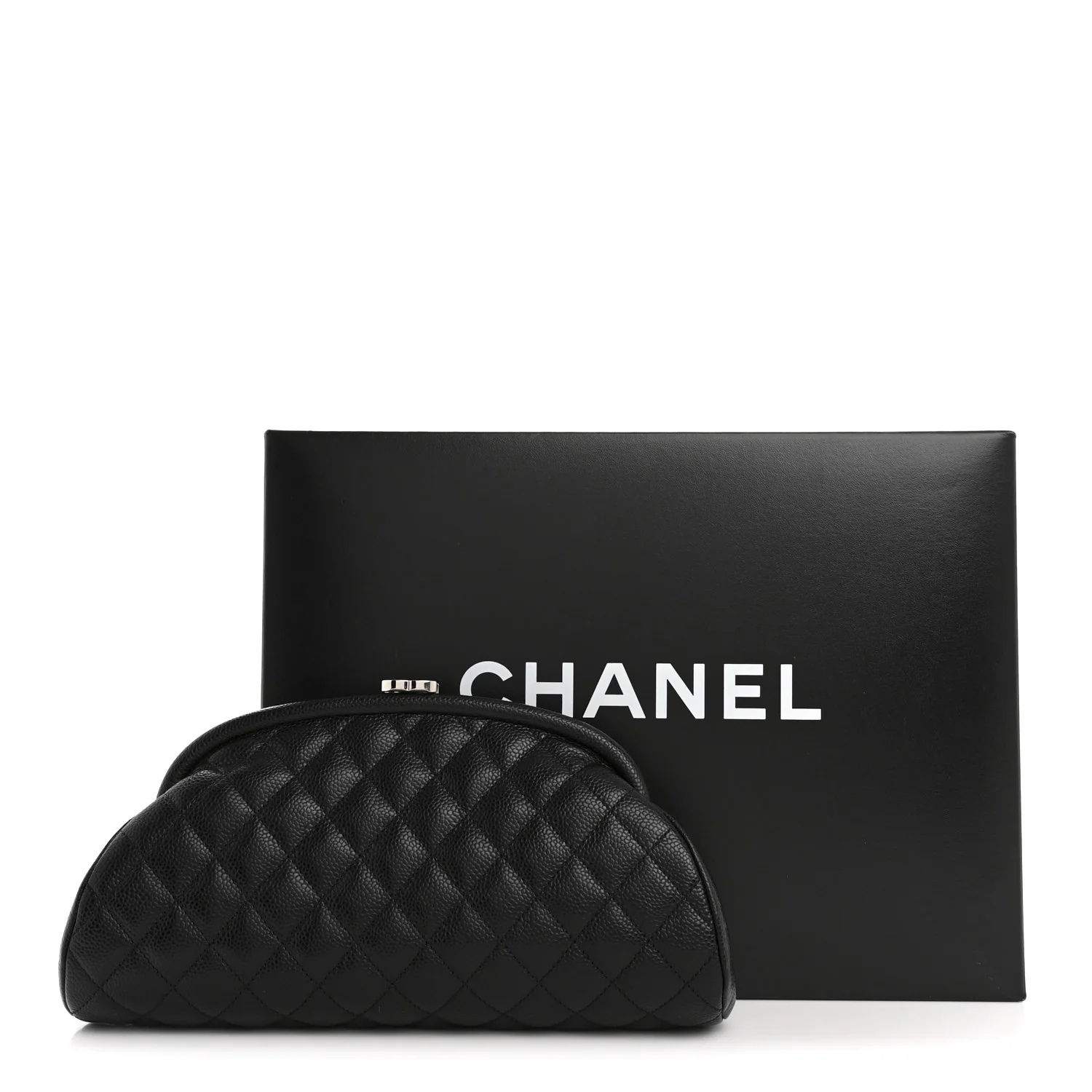 Caviar Quilted Timeless Clutch Black - Image 8