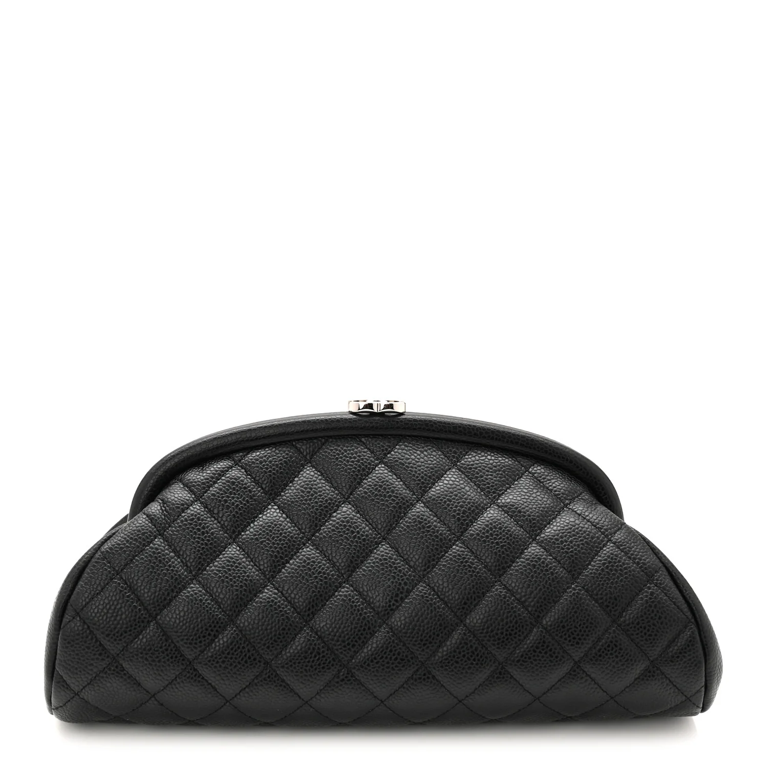Caviar Quilted Timeless Clutch Black