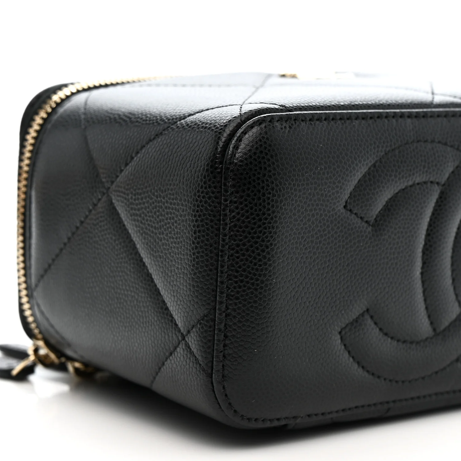 Caviar Quilted Top Handle Long Vanity Black - Image 10