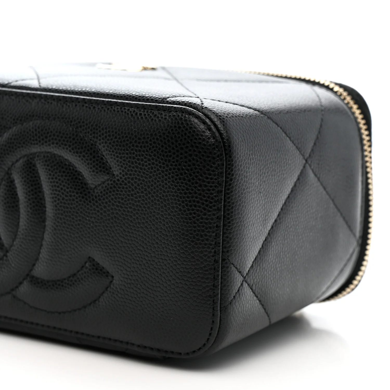 Caviar Quilted Top Handle Long Vanity Black - Image 11