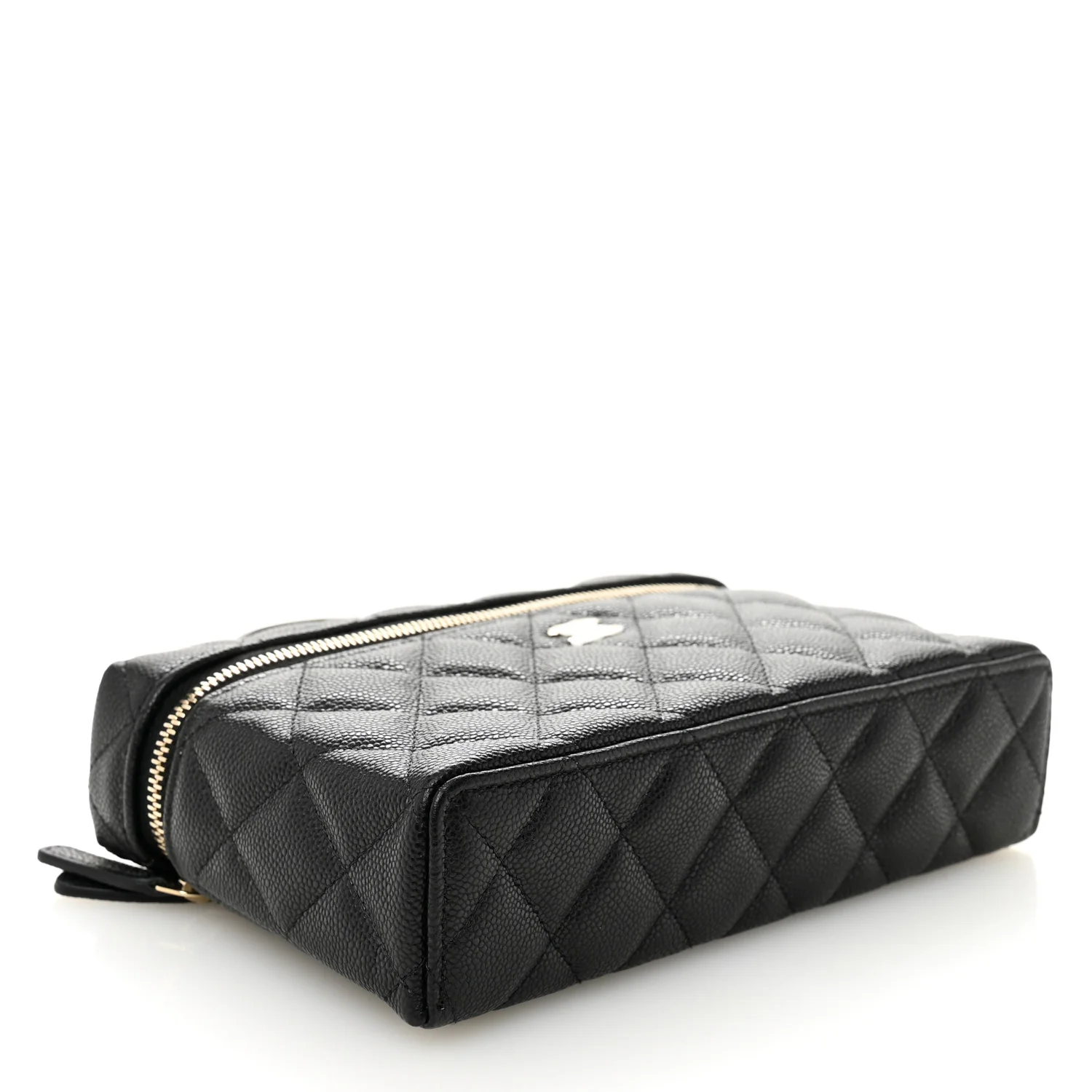 Caviar Quilted Top Handle Slim Vanity With Chain Black - Image 4