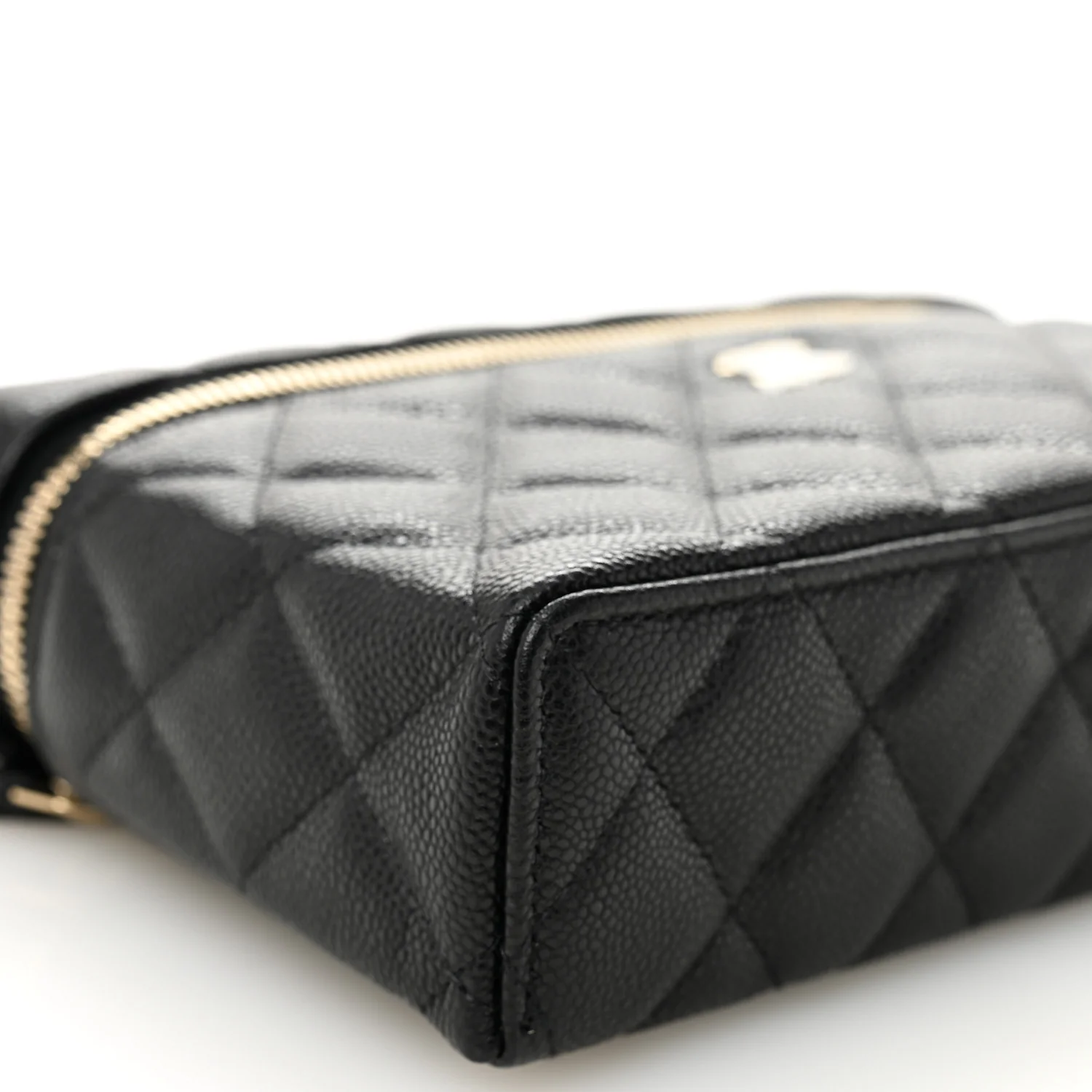 Caviar Quilted Top Handle Slim Vanity With Chain Black - Image 9