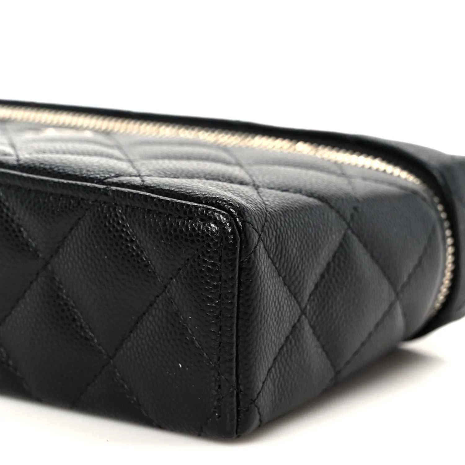 Caviar Quilted Top Handle Slim Vanity With Chain Black - Image 10
