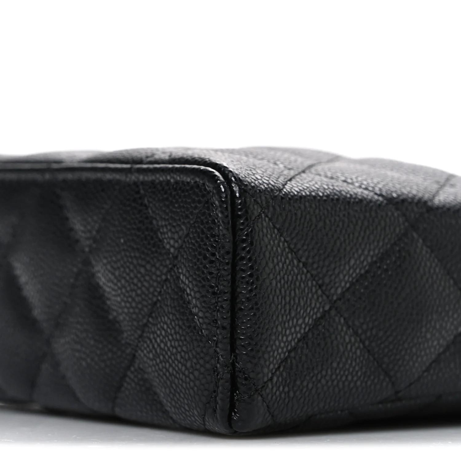 Caviar Quilted Top Handle Slim Vanity With Chain Black - Image 10