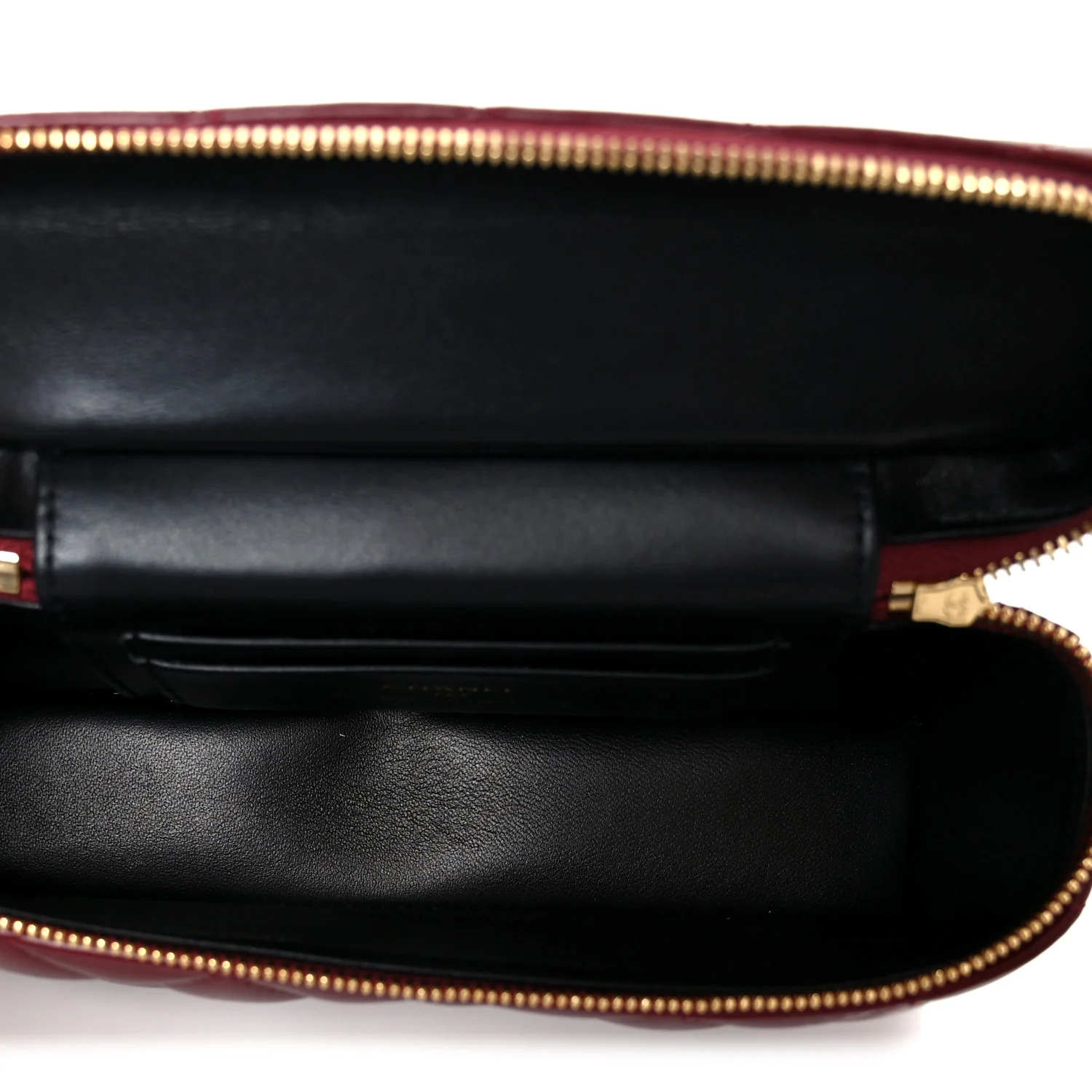 Caviar Quilted Top Handle Slim Vanity With Chain Burgundy - Image 5