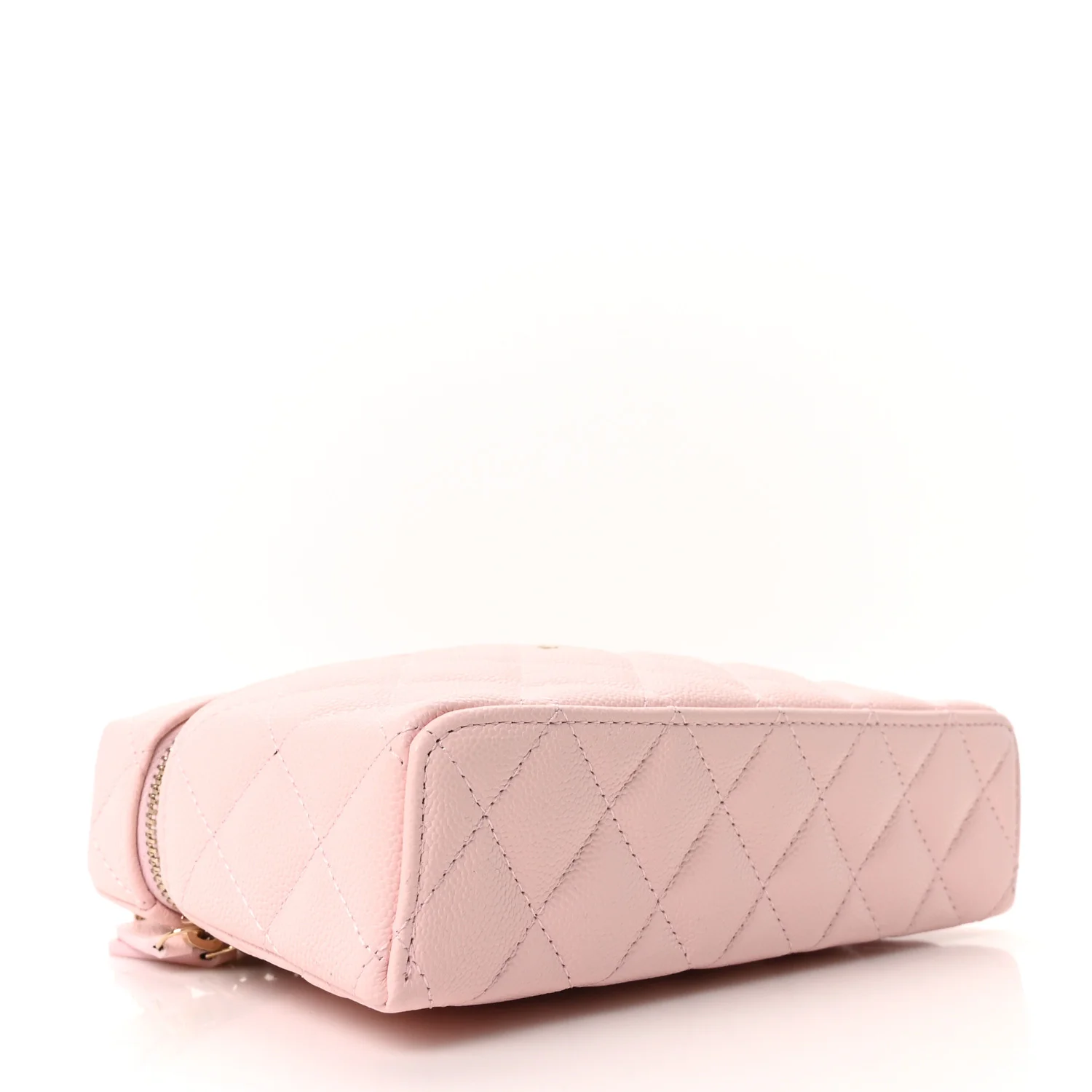 Caviar Quilted Top Handle Slim Vanity With Chain Light Pink - Image 4