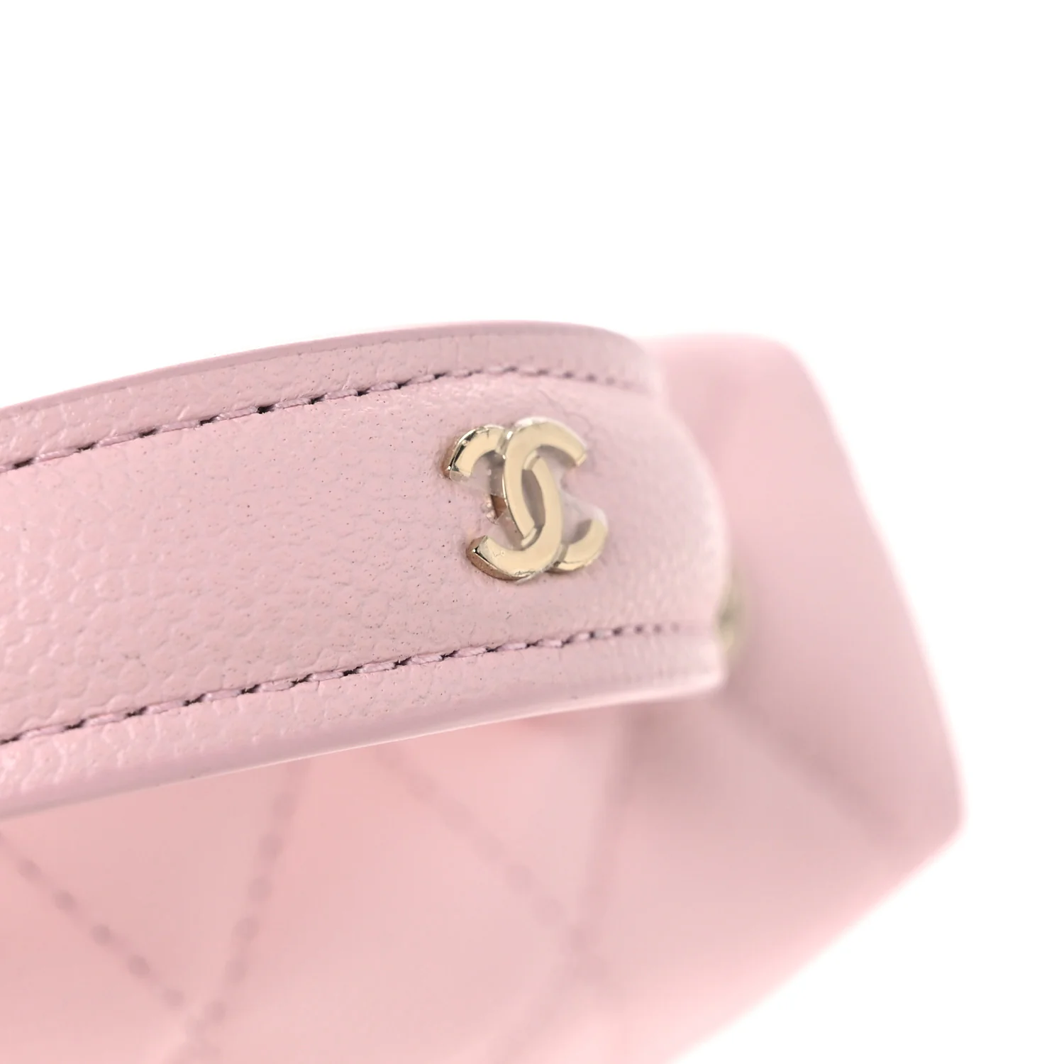 Caviar Quilted Top Handle Slim Vanity With Chain Light Pink - Image 11