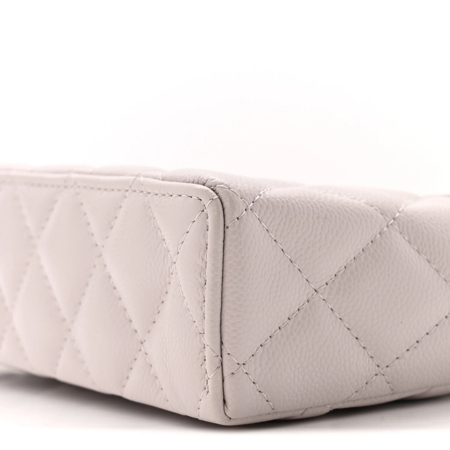Caviar Quilted Top Handle Slim Vanity With Chain Light Purple - Image 10