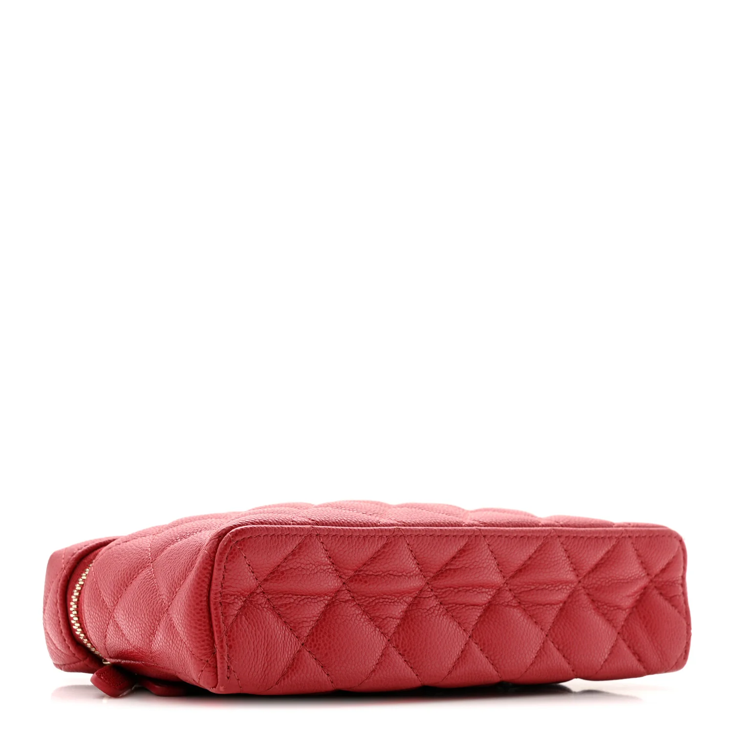 Caviar Quilted Top Handle Slim Vanity With Chain Red - Image 4