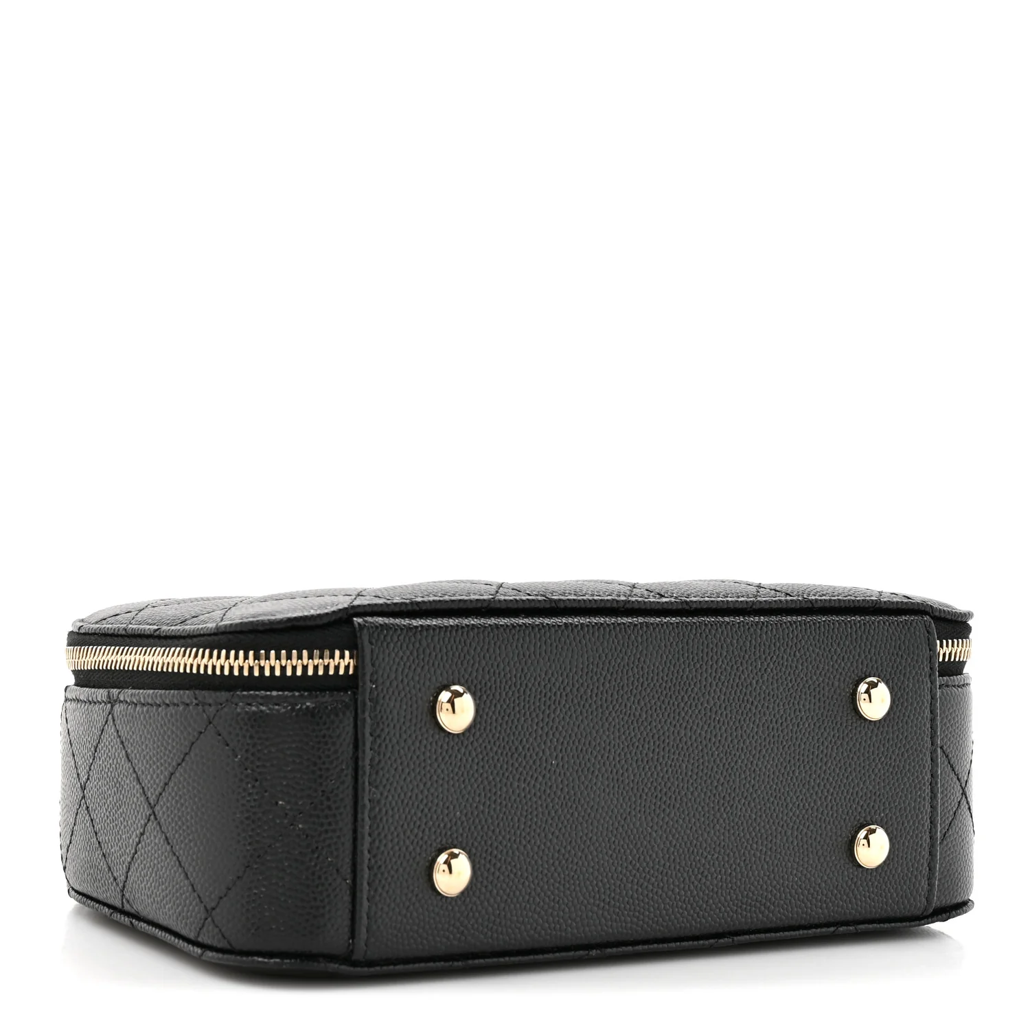 Caviar Quilted Top Handle Vanity Case Black - Image 4