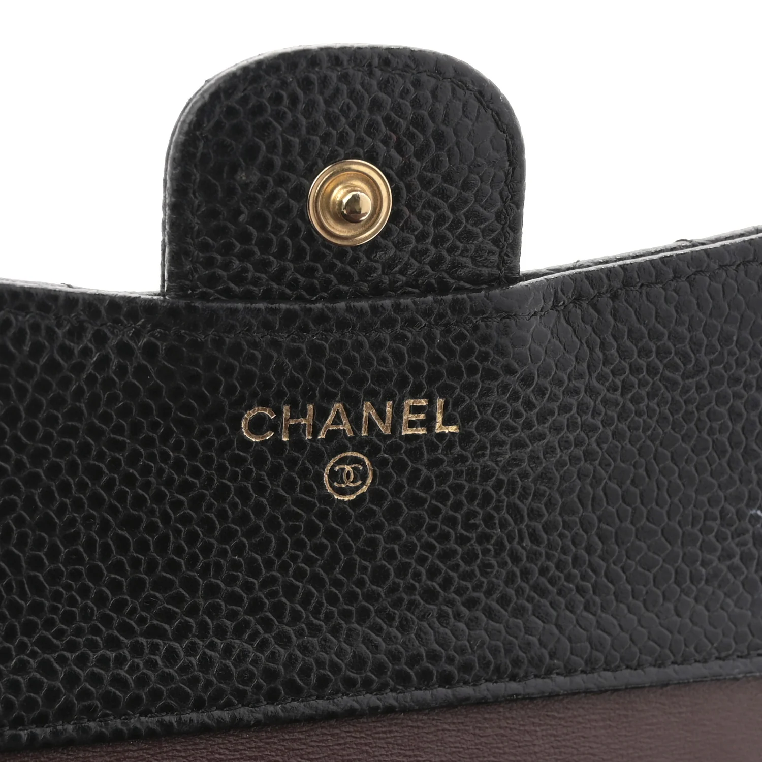 Caviar Quilted Tri-Fold Flap Wallet Black - Image 6
