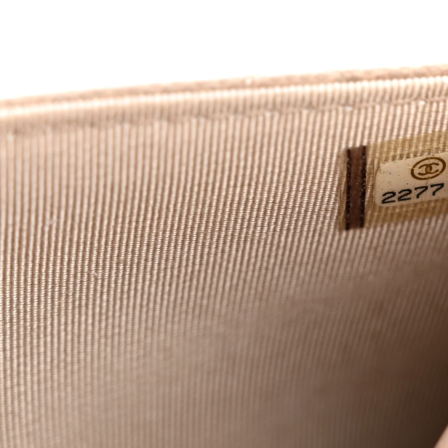 Caviar Quilted Wallet on Chain WOC Beige - Image 8