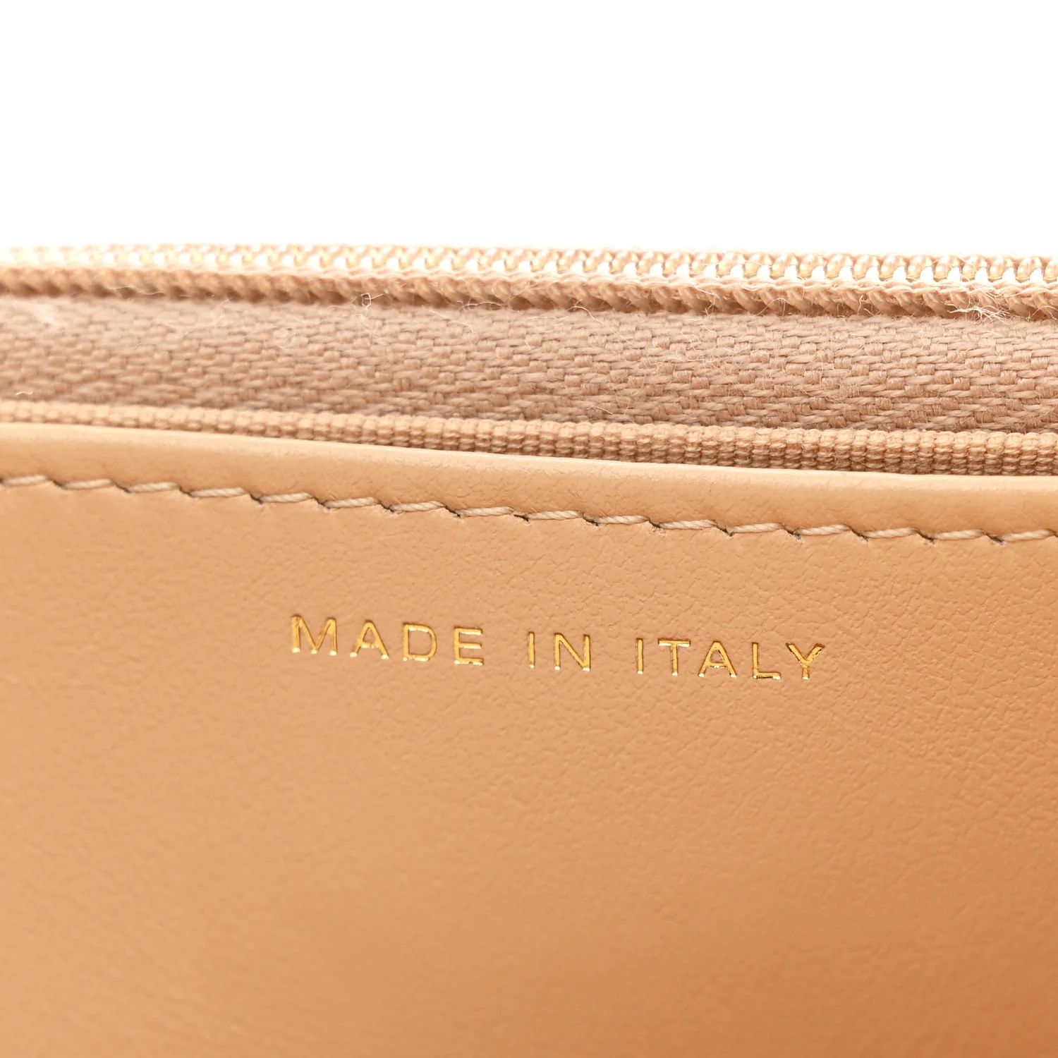 Caviar Quilted Wallet on Chain WOC Beige - Image 13