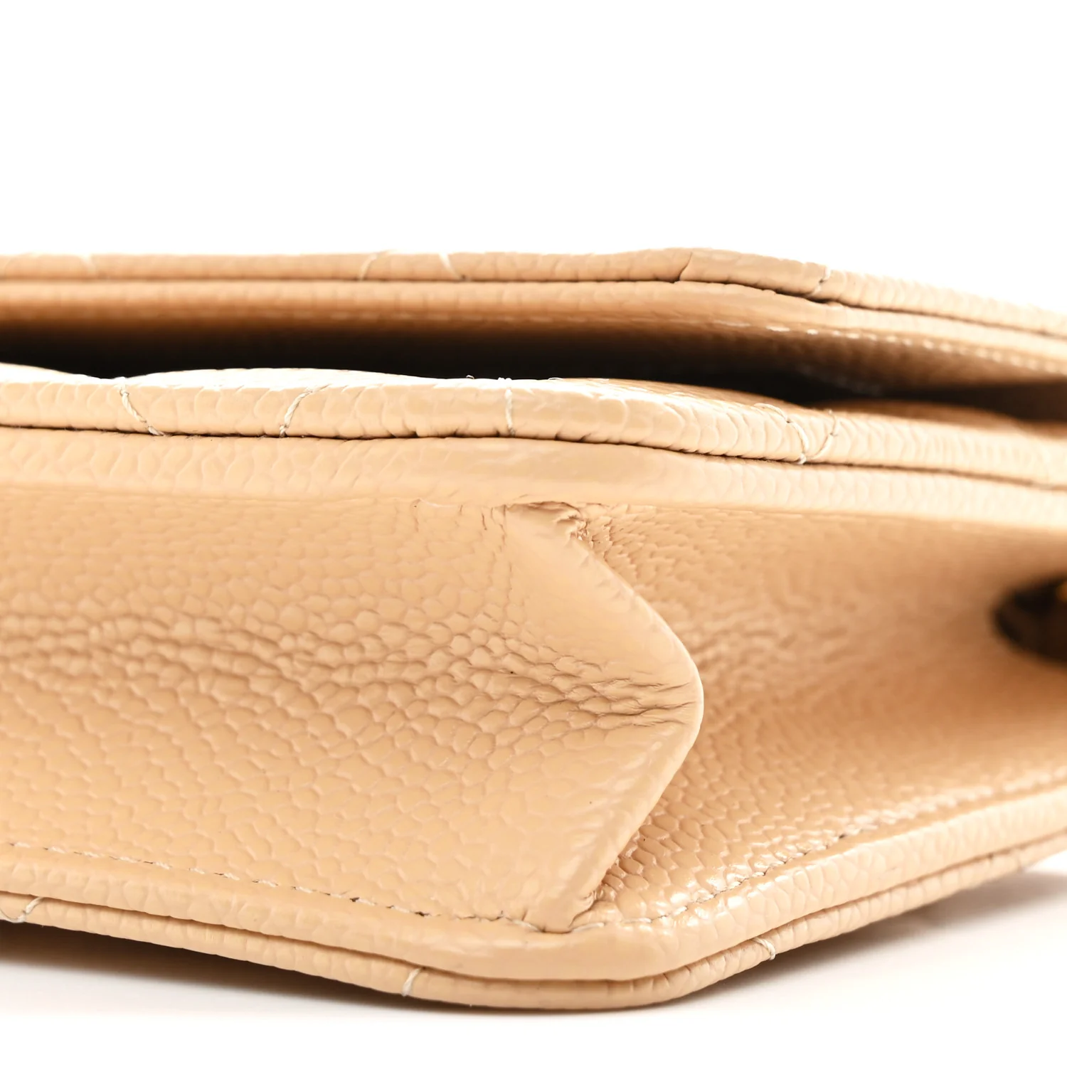 Caviar Quilted Wallet on Chain WOC Beige - Image 20