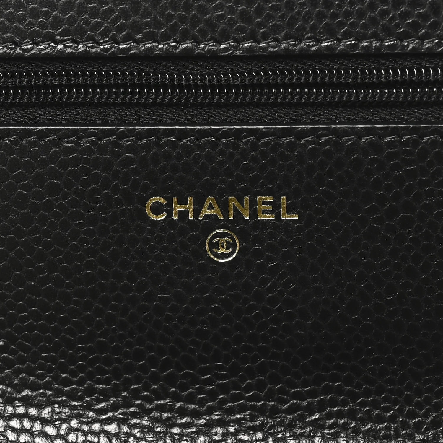 Caviar Quilted Wallet On Chain WOC Black - Image 7