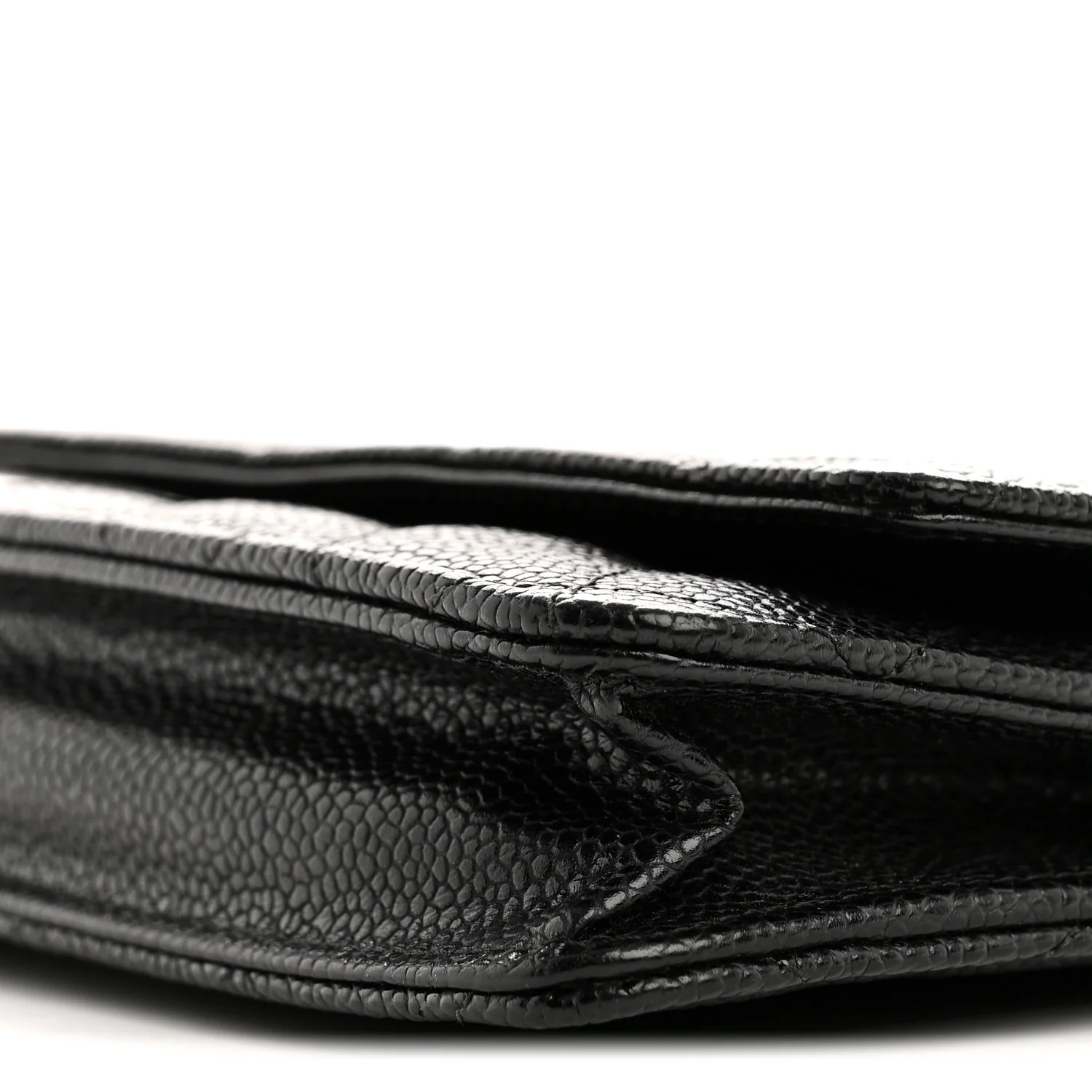 Caviar Quilted Wallet On Chain WOC Black - Image 10