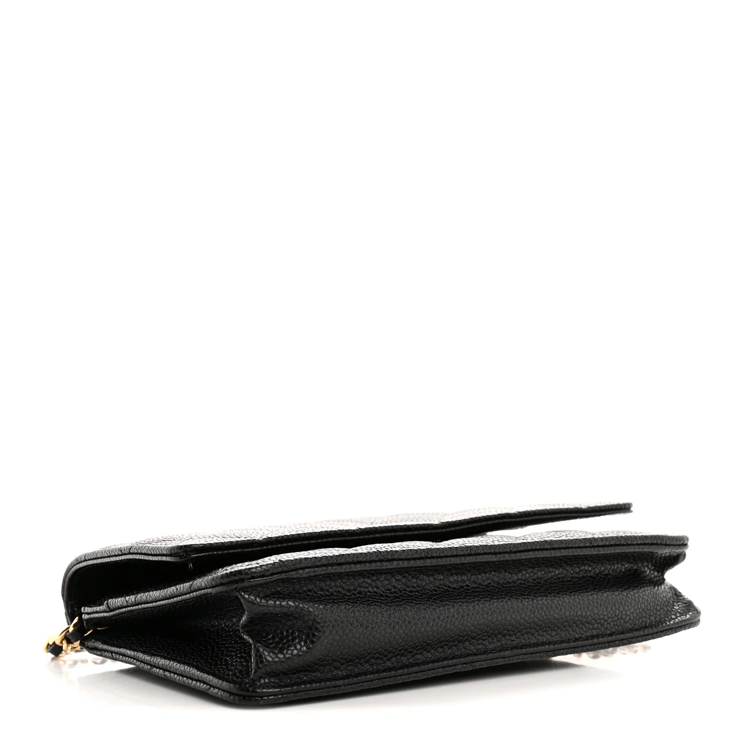 Caviar Quilted Wallet On Chain WOC Black - Image 4