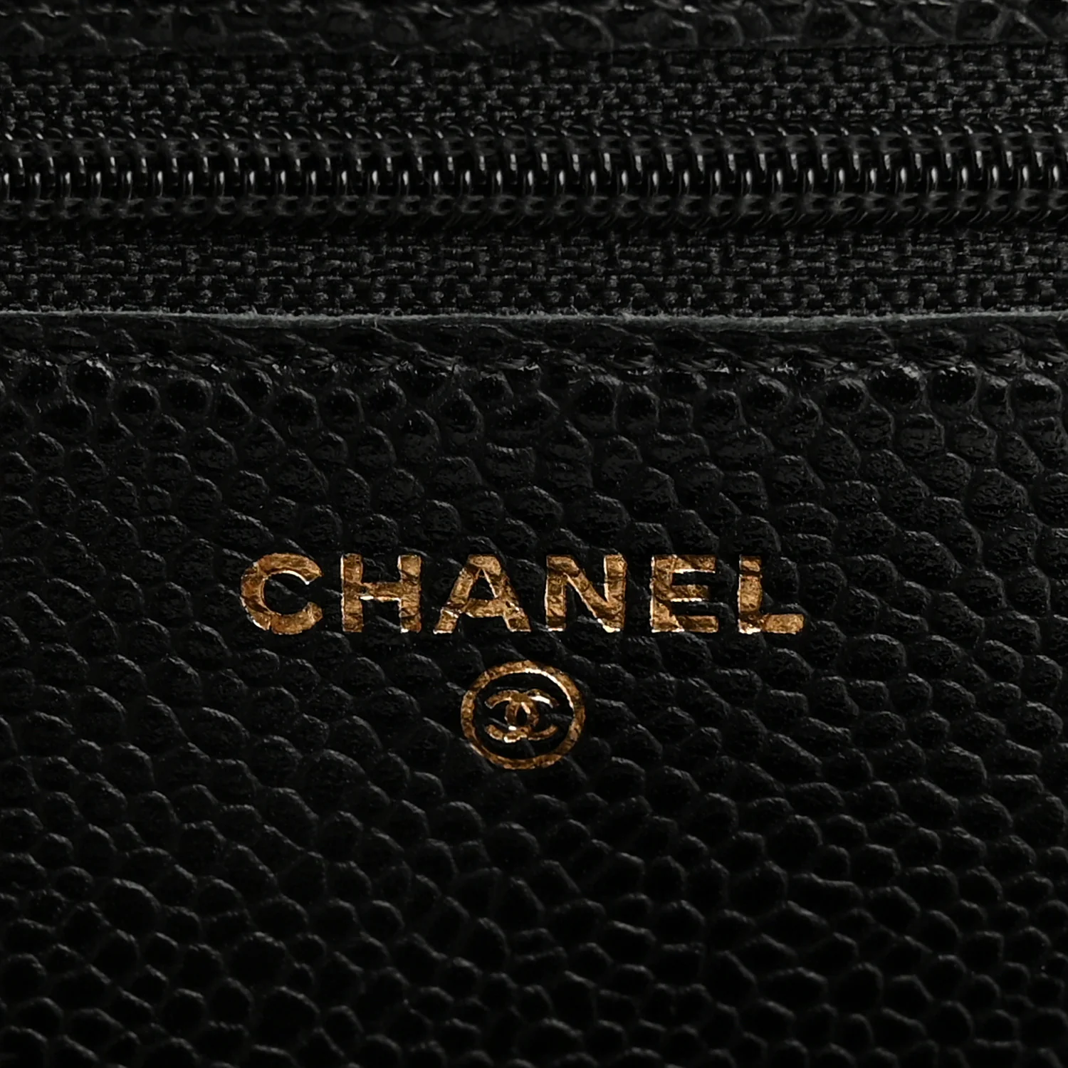 Caviar Quilted Wallet On Chain WOC Black - Image 6