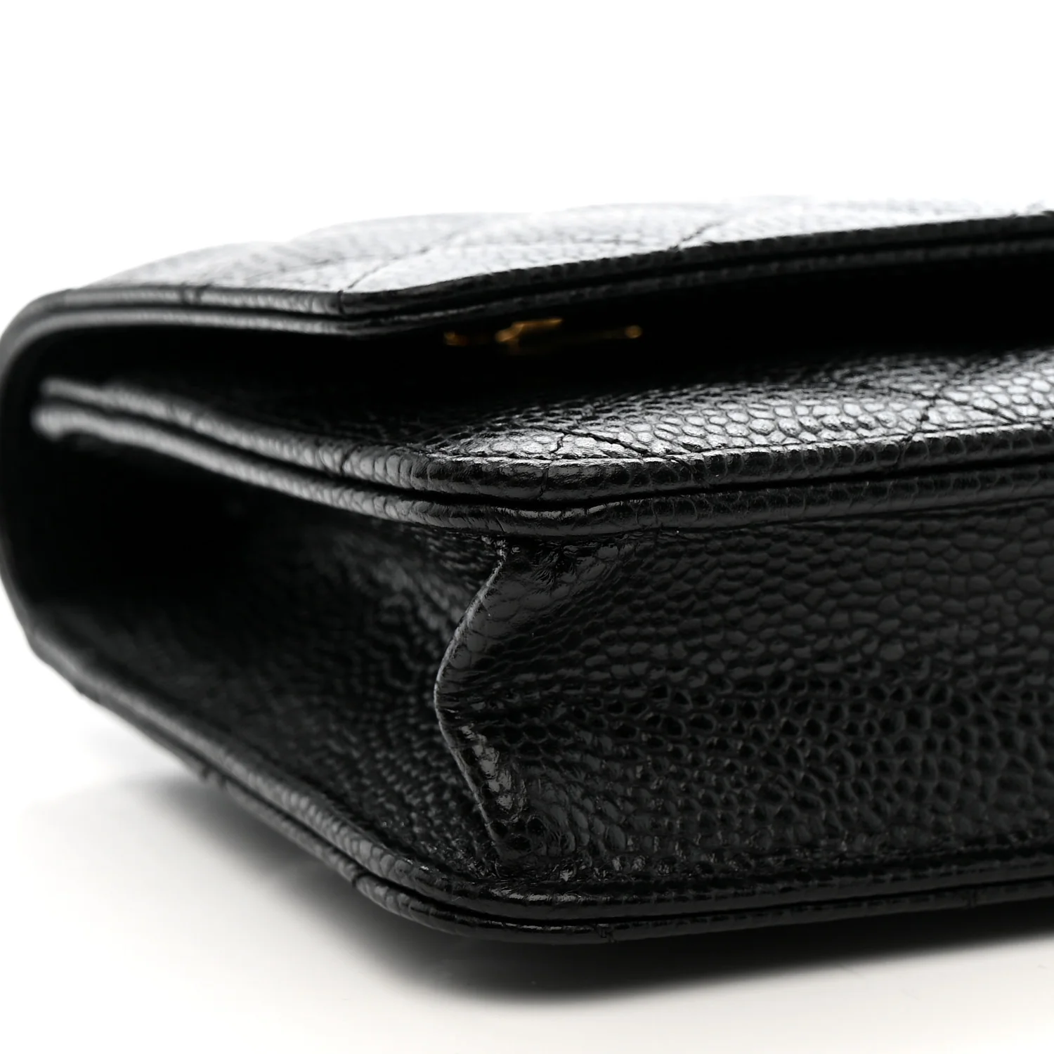 Caviar Quilted Wallet On Chain WOC Black - Image 10