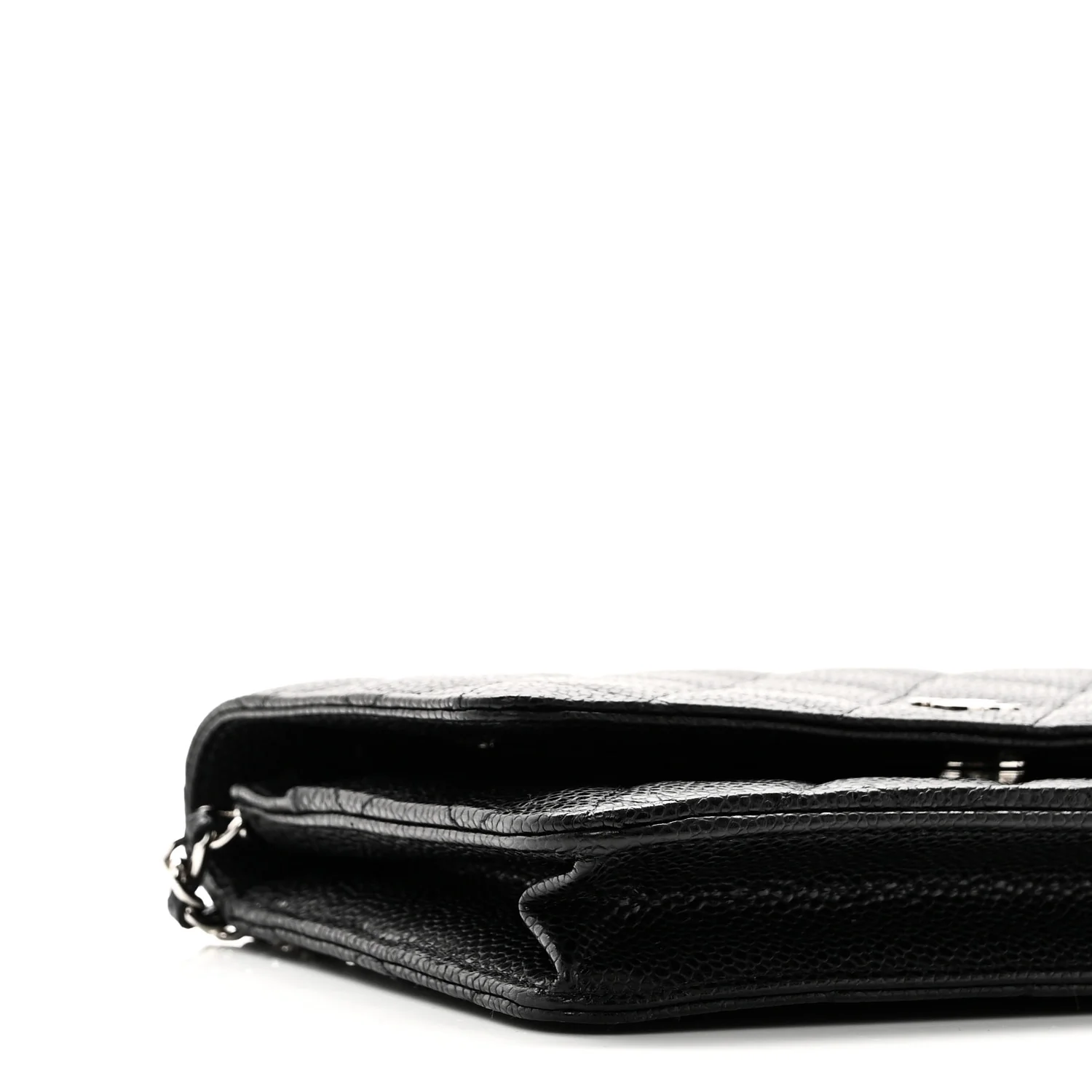 Caviar Quilted Wallet On Chain WOC Black - Image 10