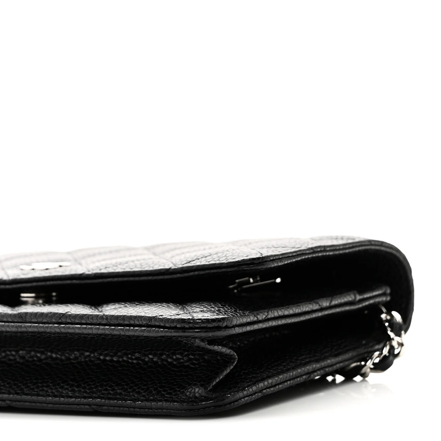 Caviar Quilted Wallet On Chain WOC Black - Image 11