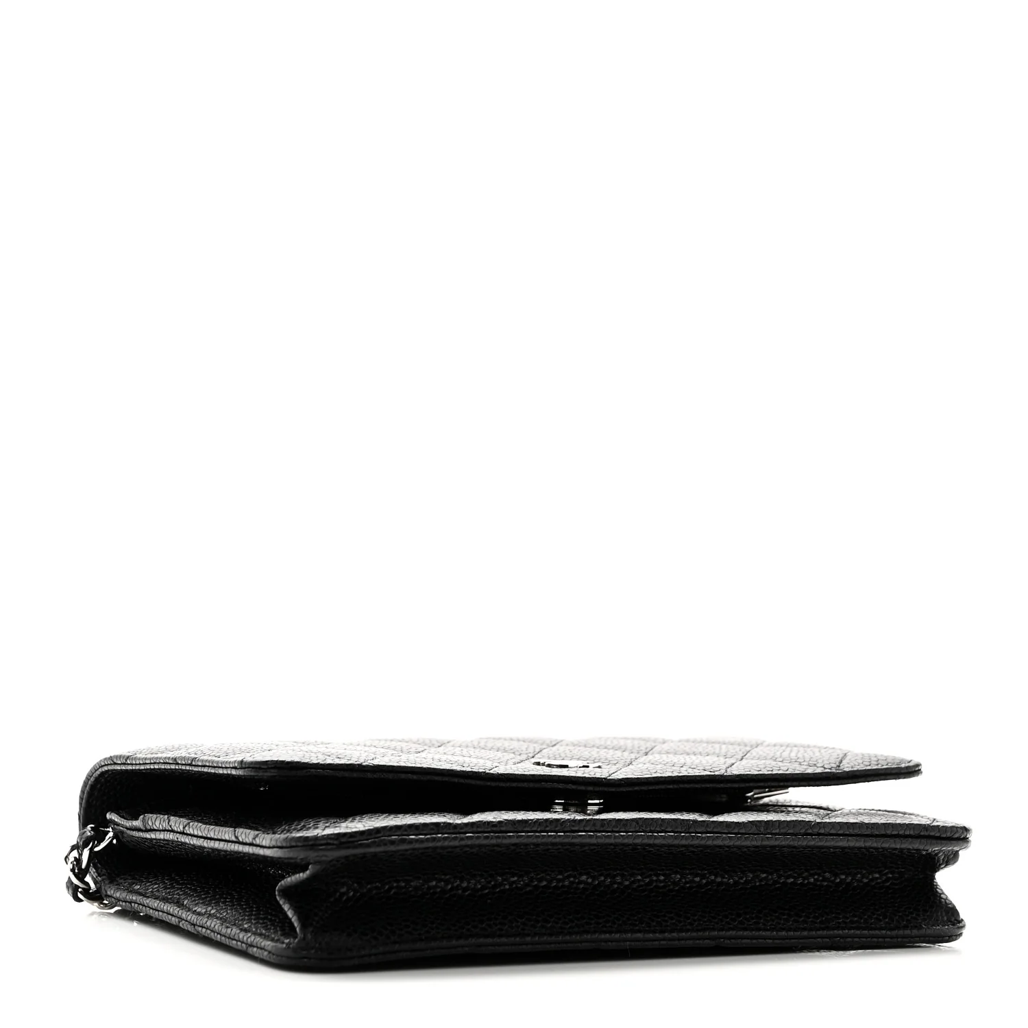 Caviar Quilted Wallet On Chain WOC Black - Image 4