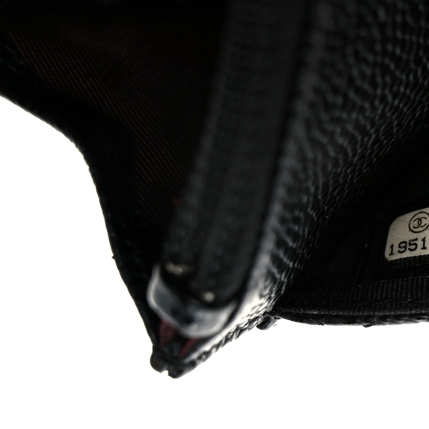 Caviar Quilted Wallet on Chain WOC Black - Image 8