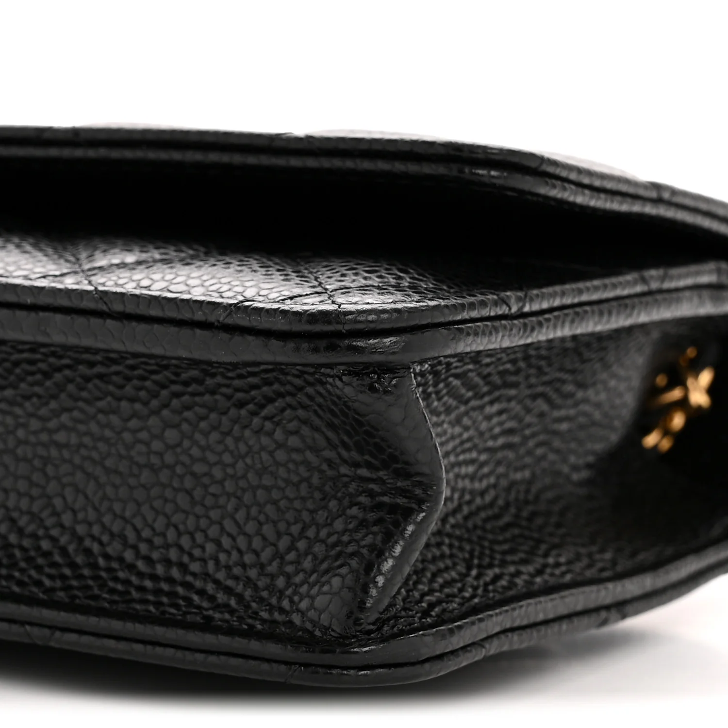 Caviar Quilted Wallet On Chain WOC Black - Image 11