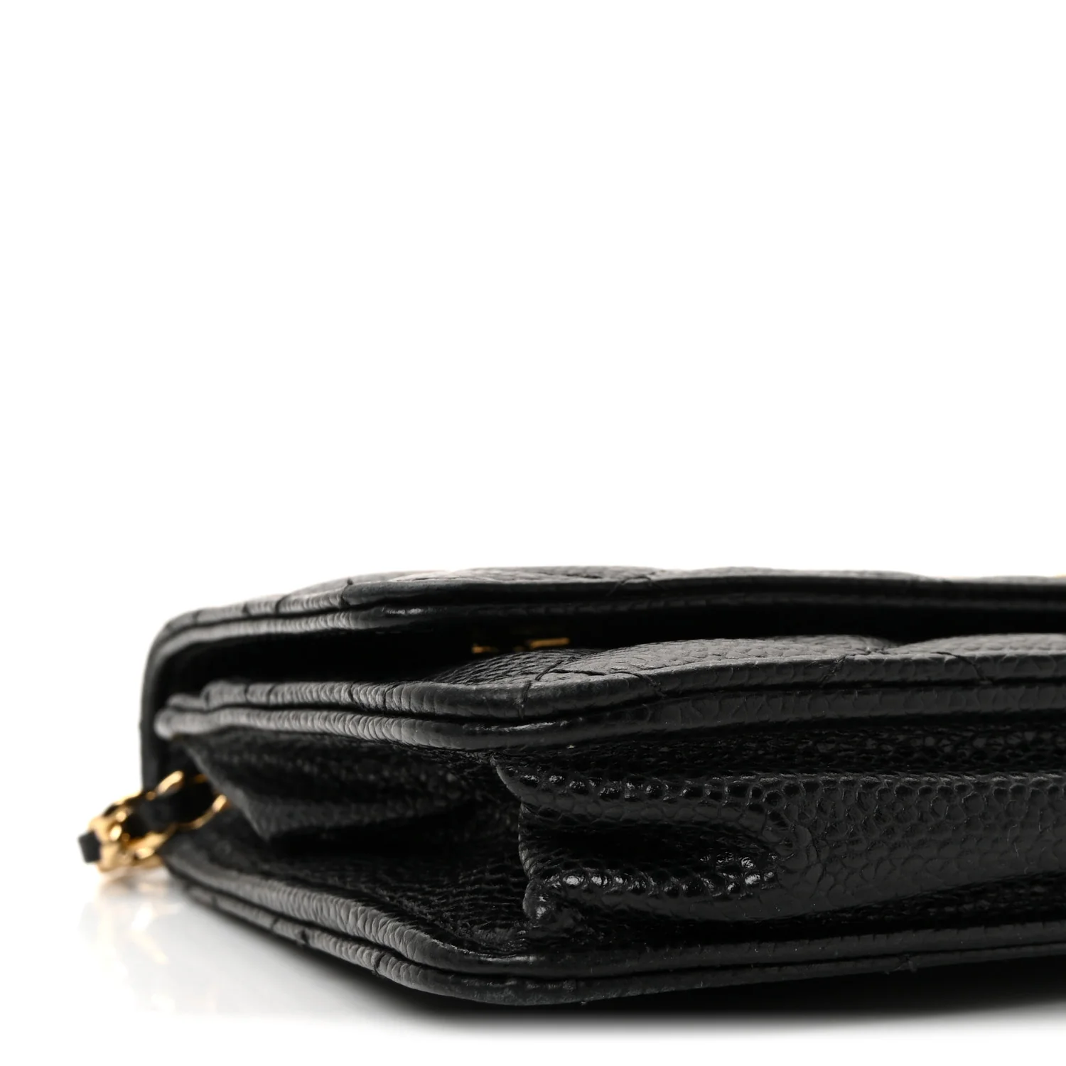 Caviar Quilted Wallet On Chain WOC Black - Image 10