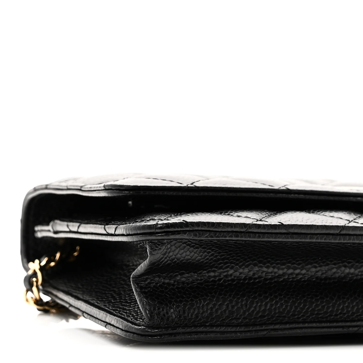 Caviar Quilted Wallet On Chain WOC Black - Image 10