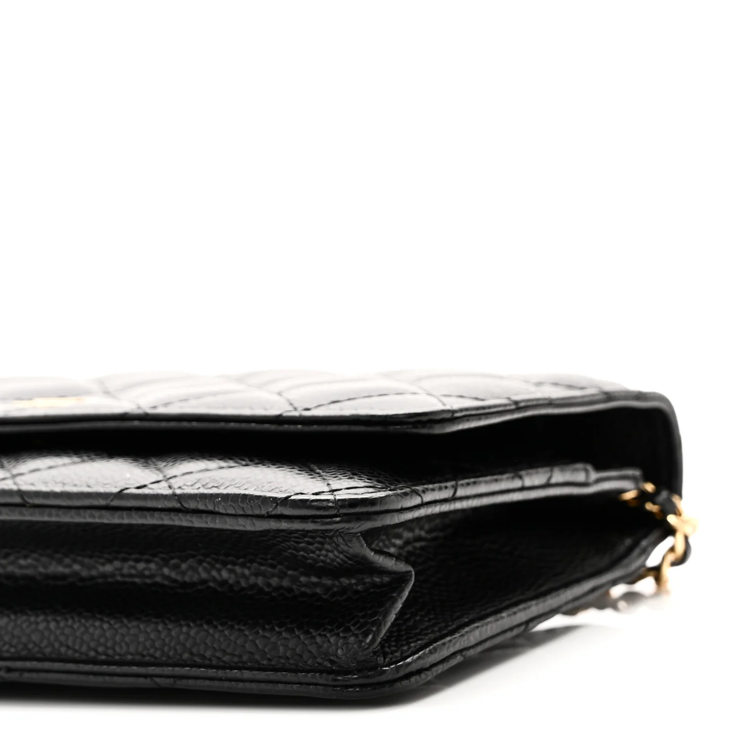 Caviar Quilted Wallet On Chain WOC Black - Image 11