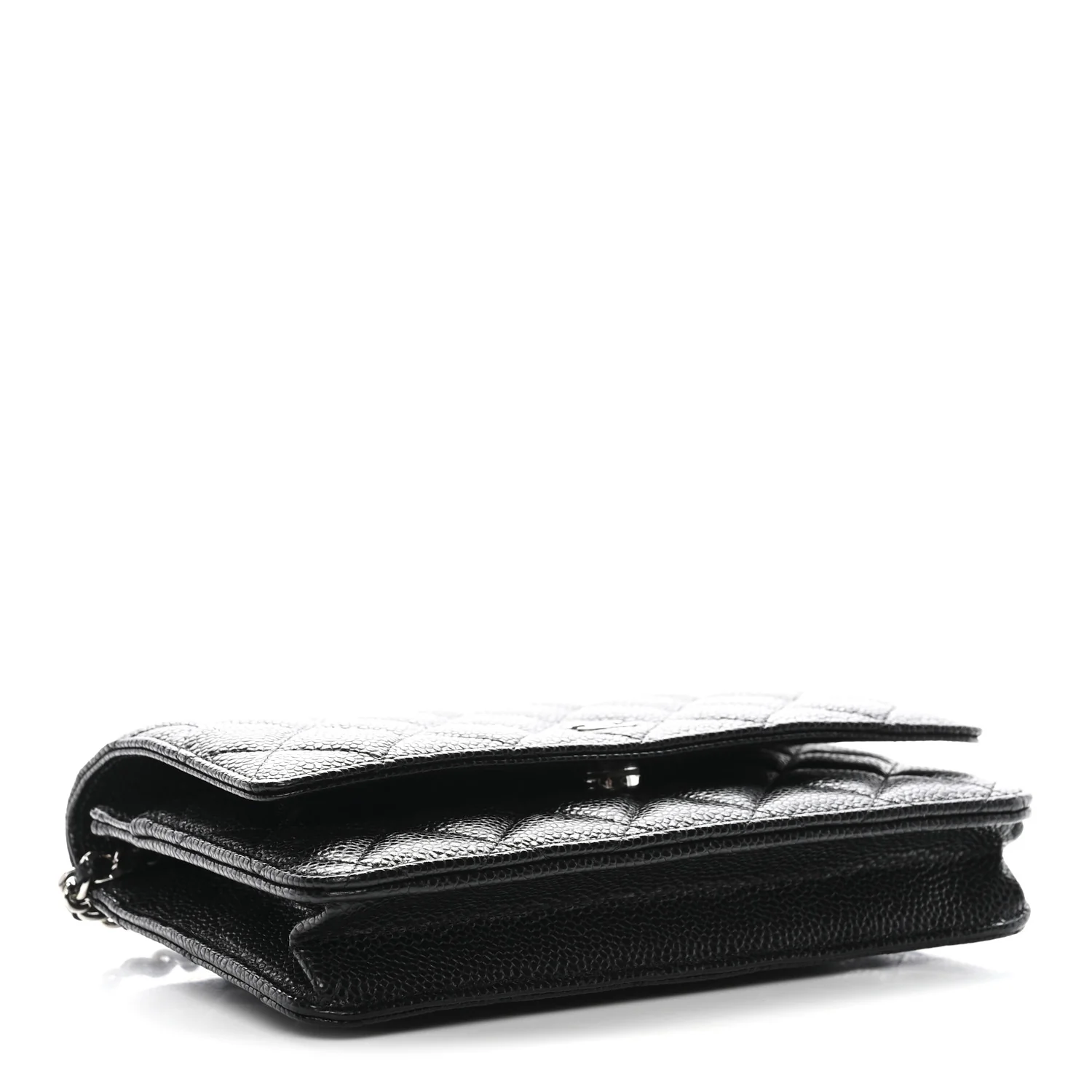 Caviar Quilted Wallet on Chain WOC Black - Image 6