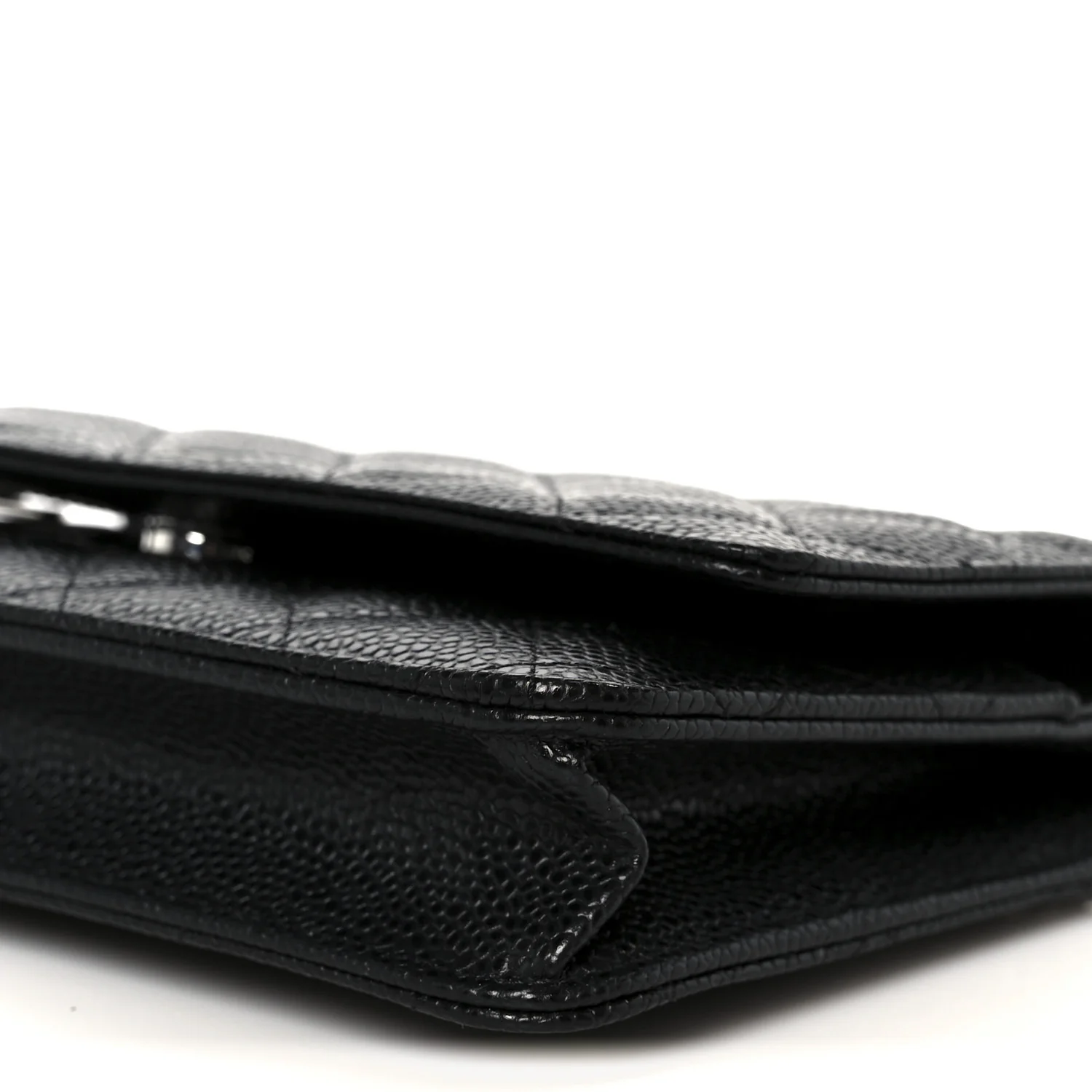 Caviar Quilted Wallet On Chain WOC Black - Image 12