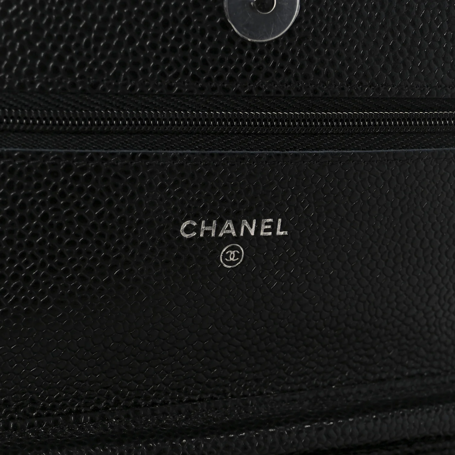 Caviar Quilted Wallet On Chain WOC Black - Image 6