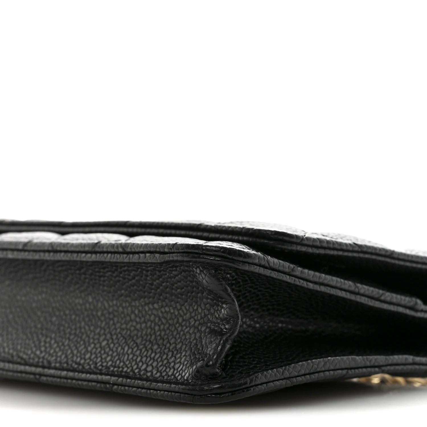 Caviar Quilted Wallet On Chain WOC Black - Image 11