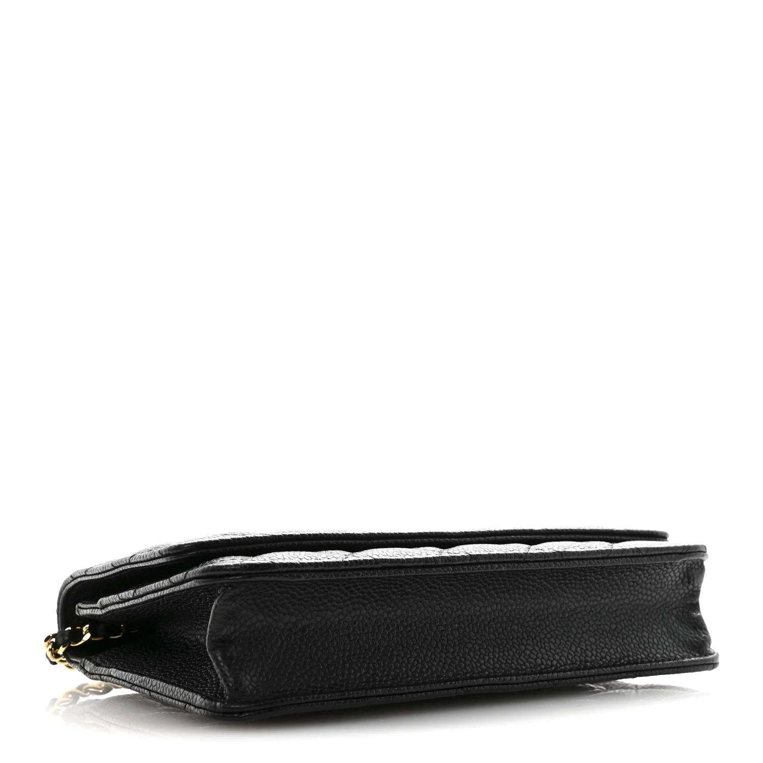 Caviar Quilted Wallet On Chain WOC Black - Image 4
