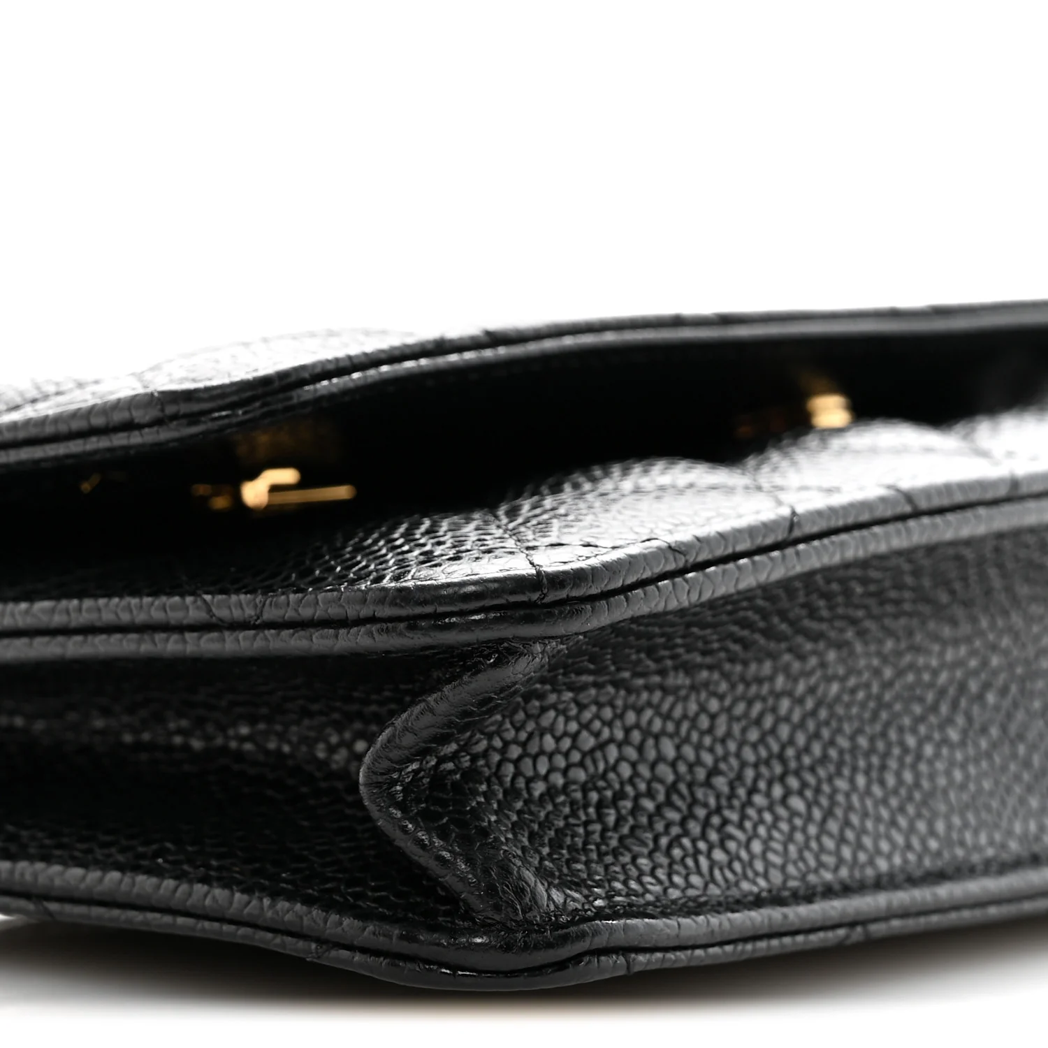 Caviar Quilted Wallet On Chain WOC Black - Image 10